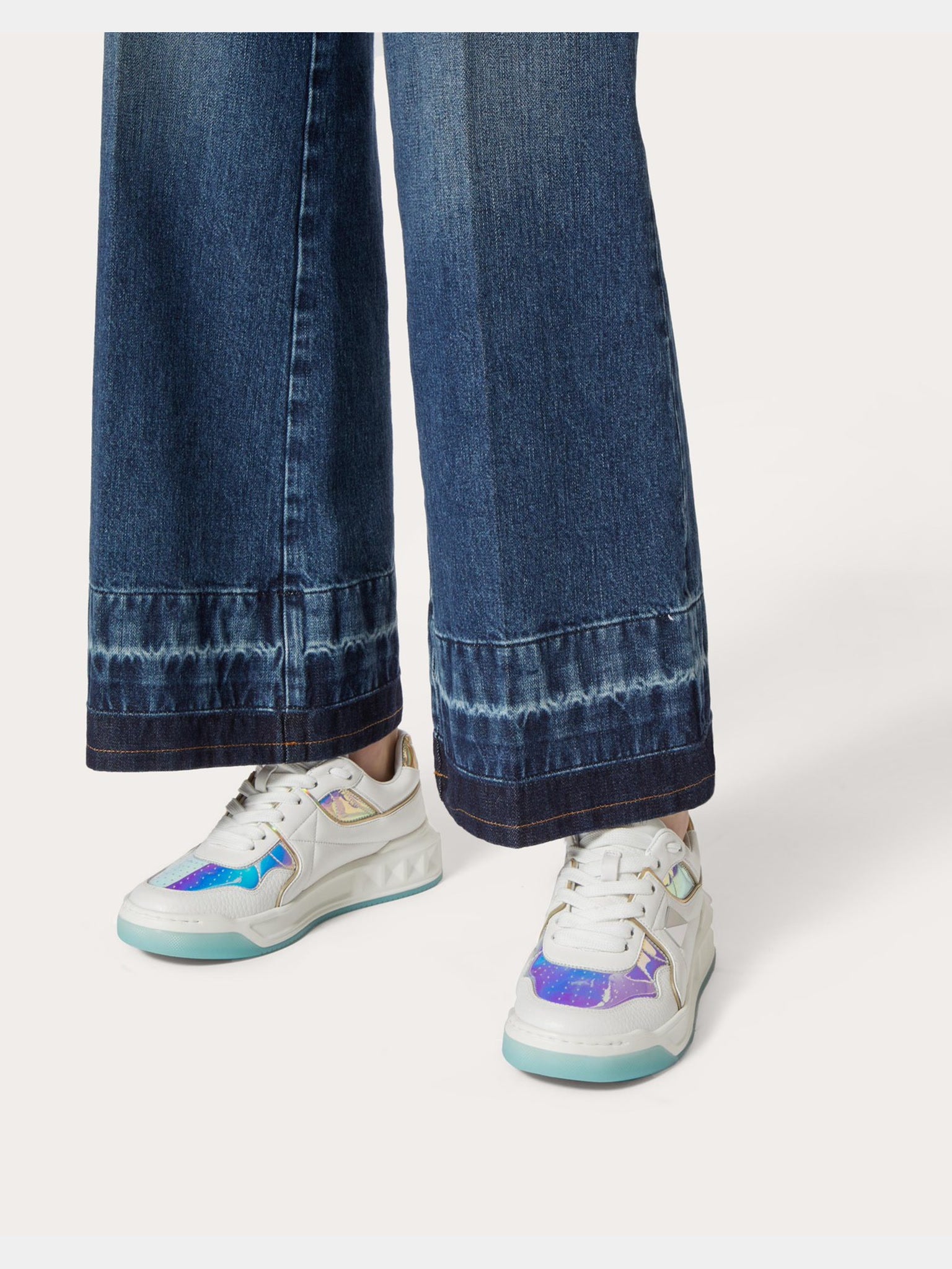 Valentino Damskie Sneakersy Nappa Iridescent