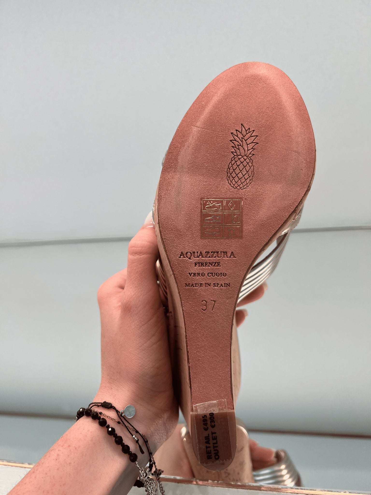 Aquazzura Damskie sandały złote Vero CuoioAquazzura