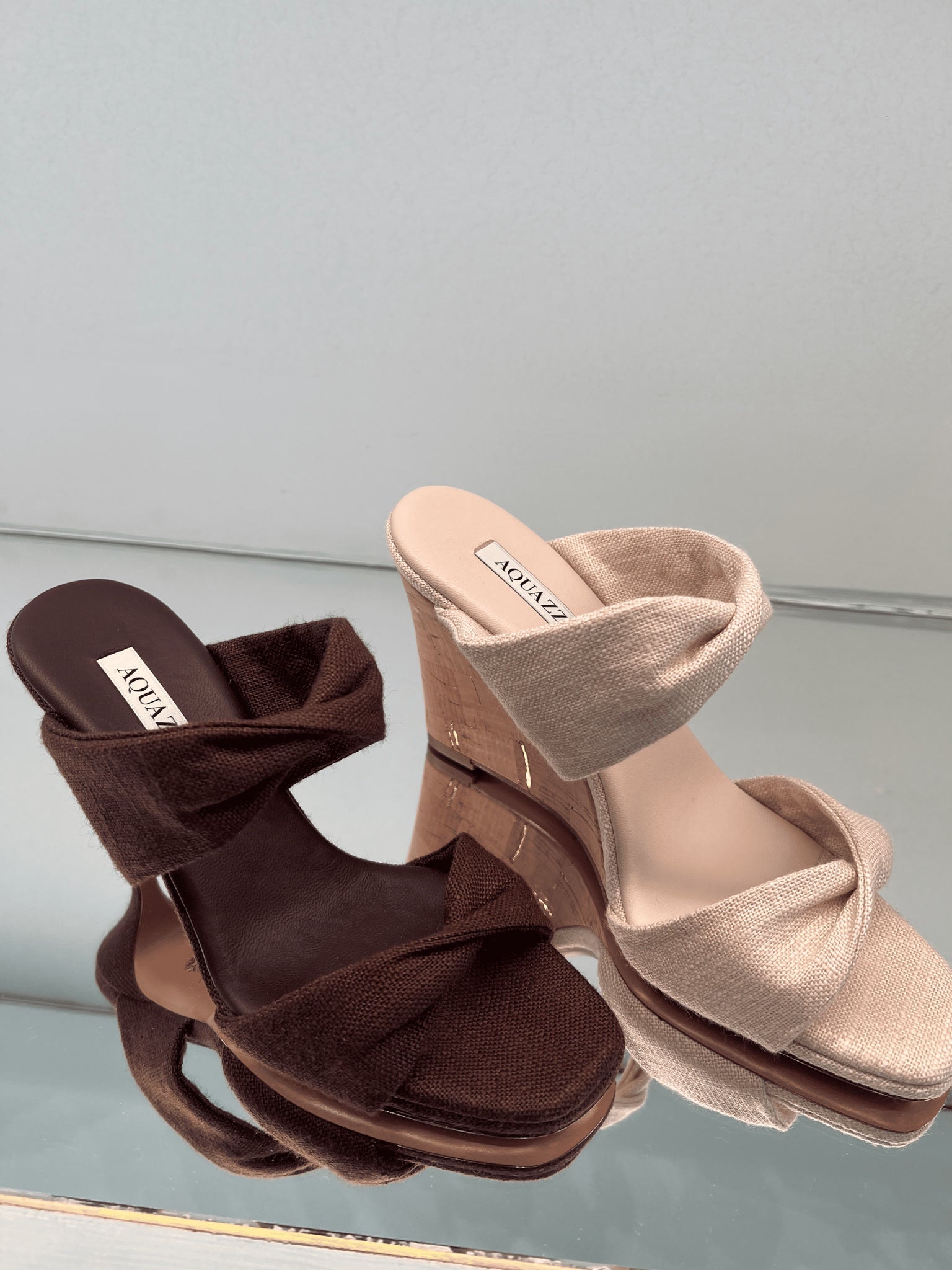 Aquazzura Damskie szpilki brązoweAquazzura