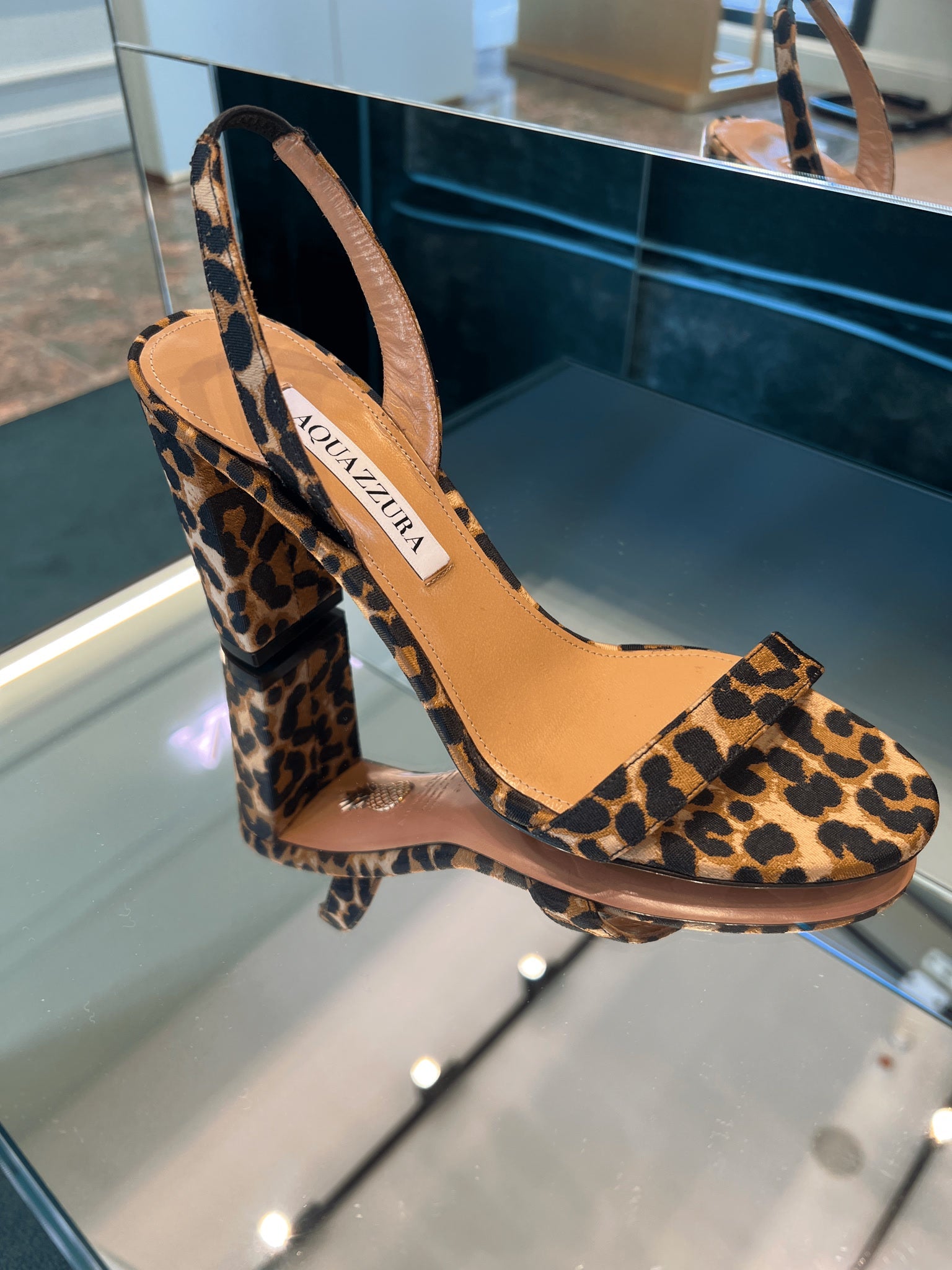Aquazzura Damskie szpilki leopardAquazzura