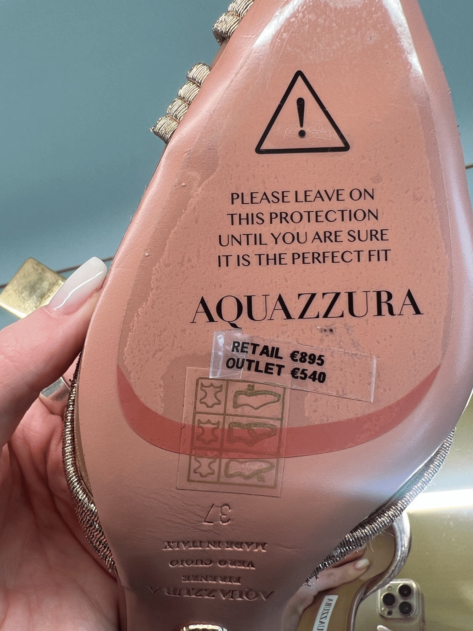Aquazzura Damskie szpilki złoteAquazzura