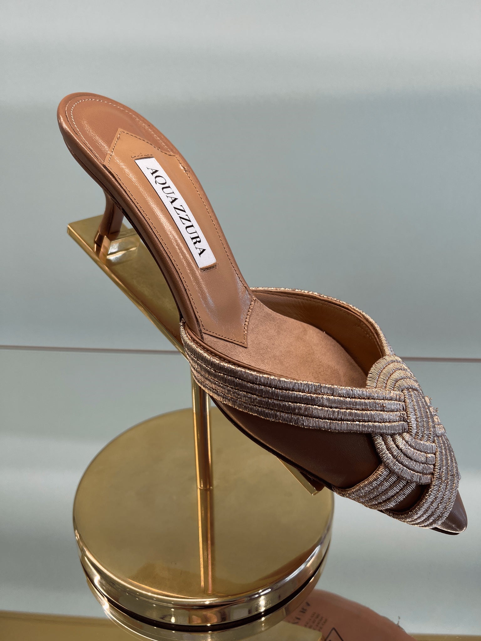 Aquazzura Damskie szpilki złoteAquazzura