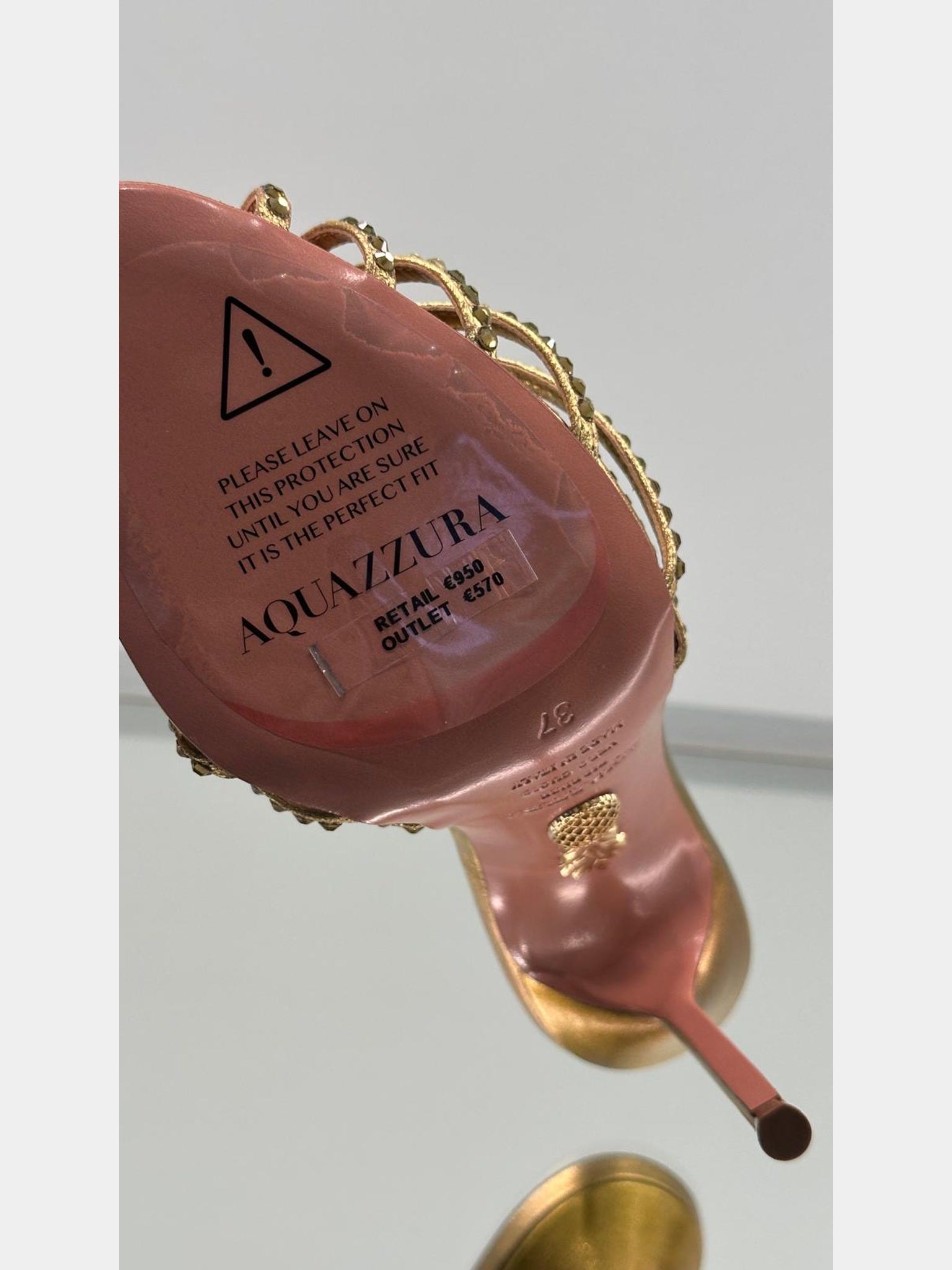 Aquazzura Flow 110mm crystal embellished sandalsAquazzura