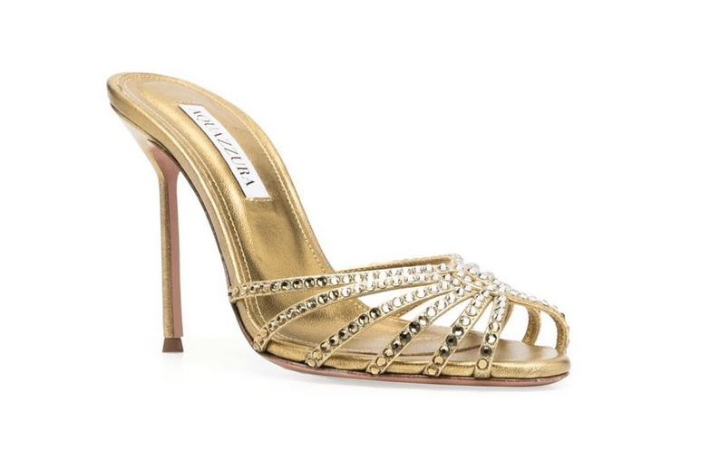 Aquazzura Flow 110mm crystal embellished sandalsAquazzura