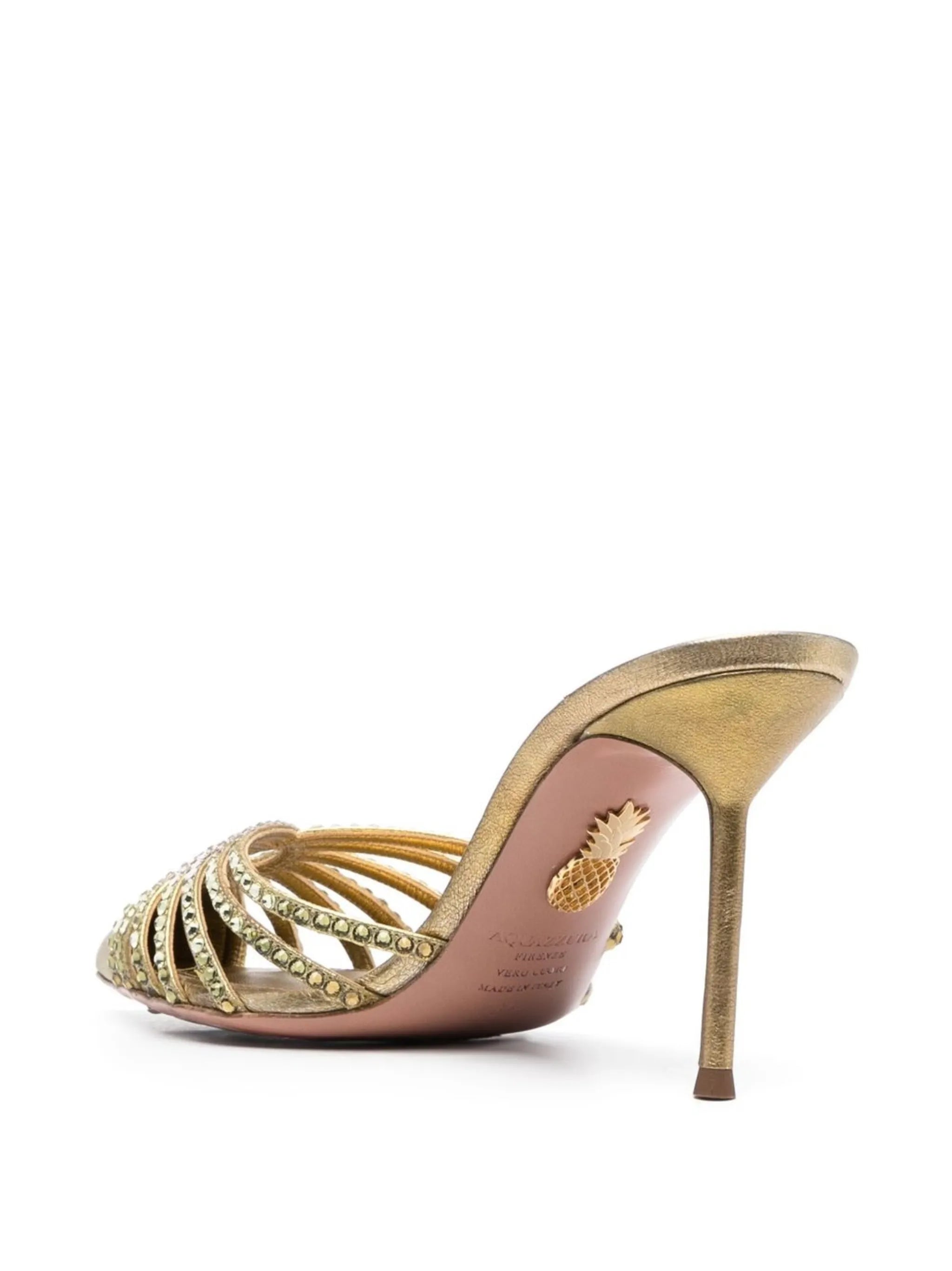 Aquazzura Flow embellished 85mm mulesAquazzura