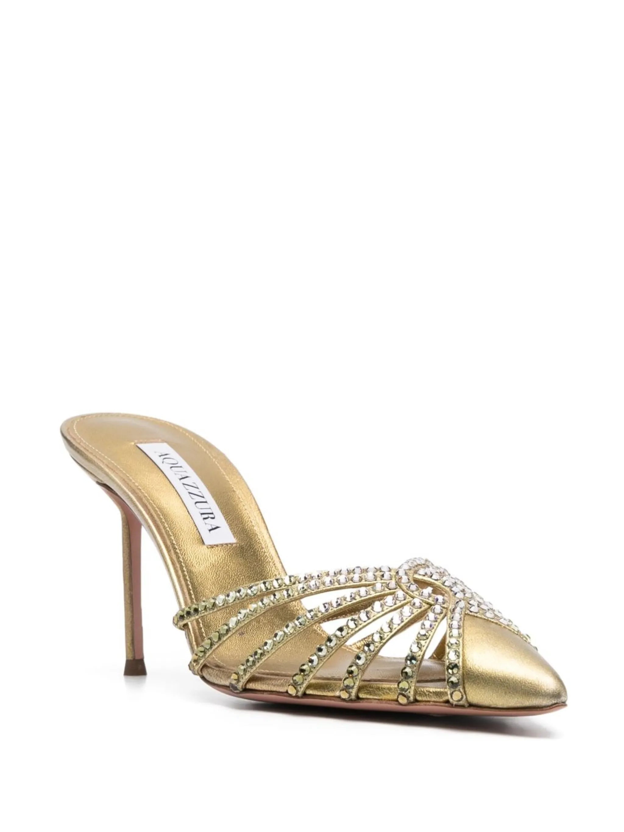 Aquazzura Flow embellished 85mm mulesAquazzura