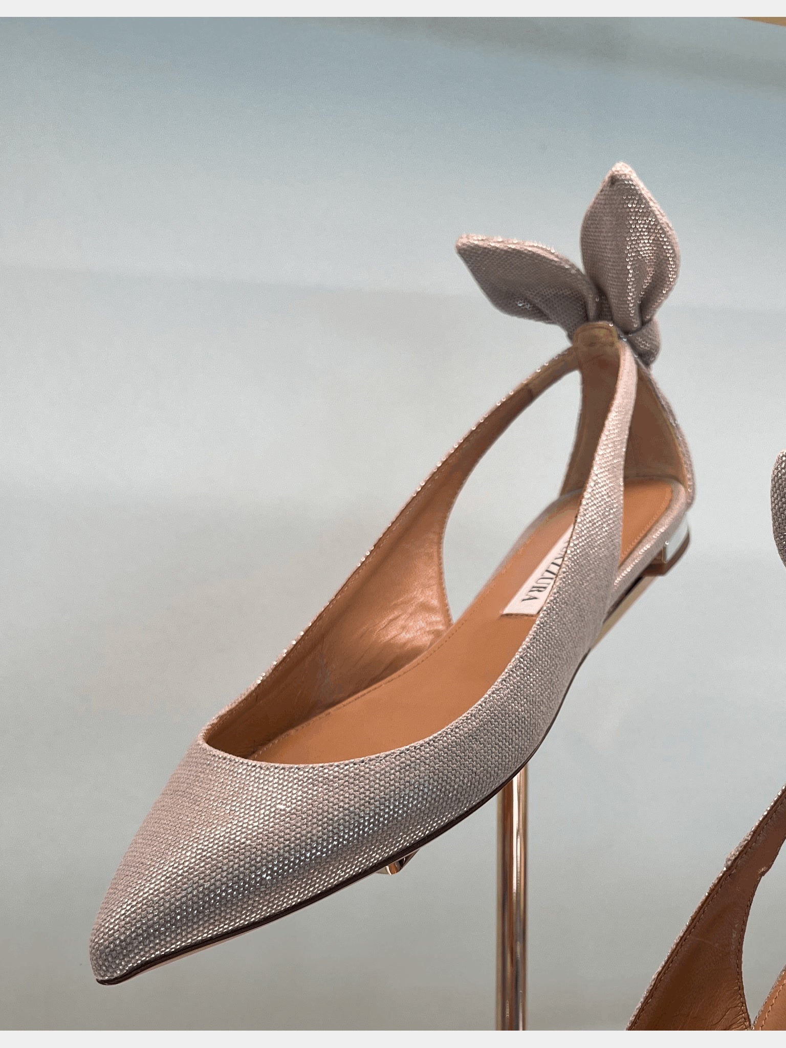 Aquazzura Grey FlatsAquazzura