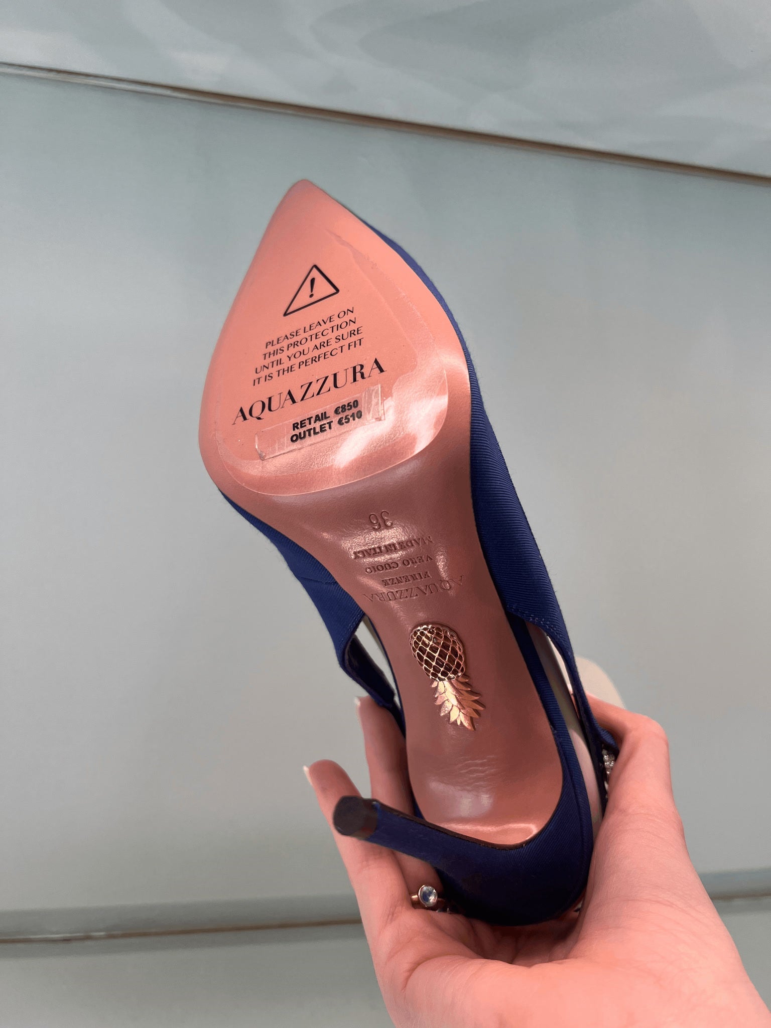 Aquazzura Navy Blue HeelsAquazzura