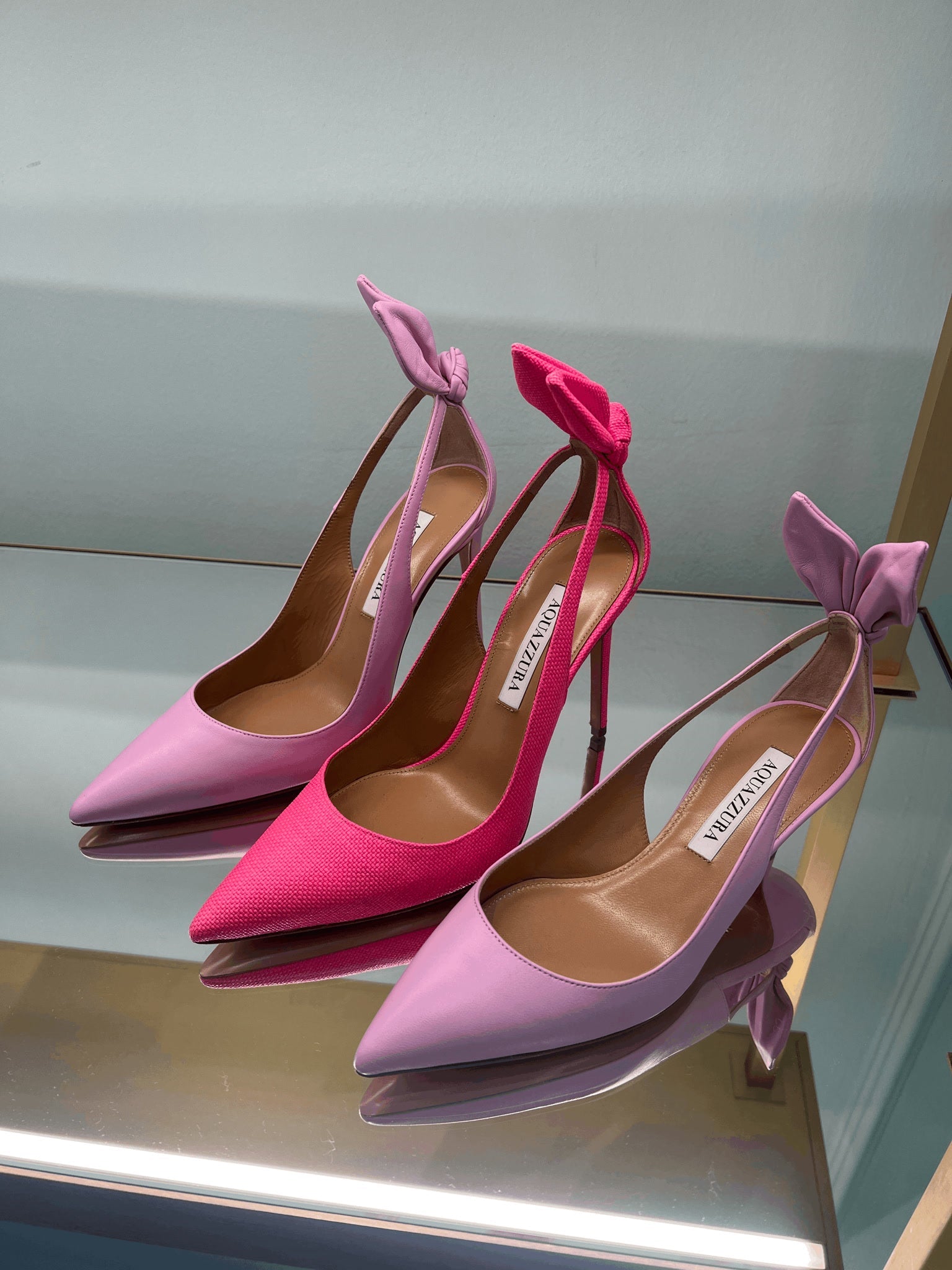 Aquazzura Różowe SzpilkiAquazzura