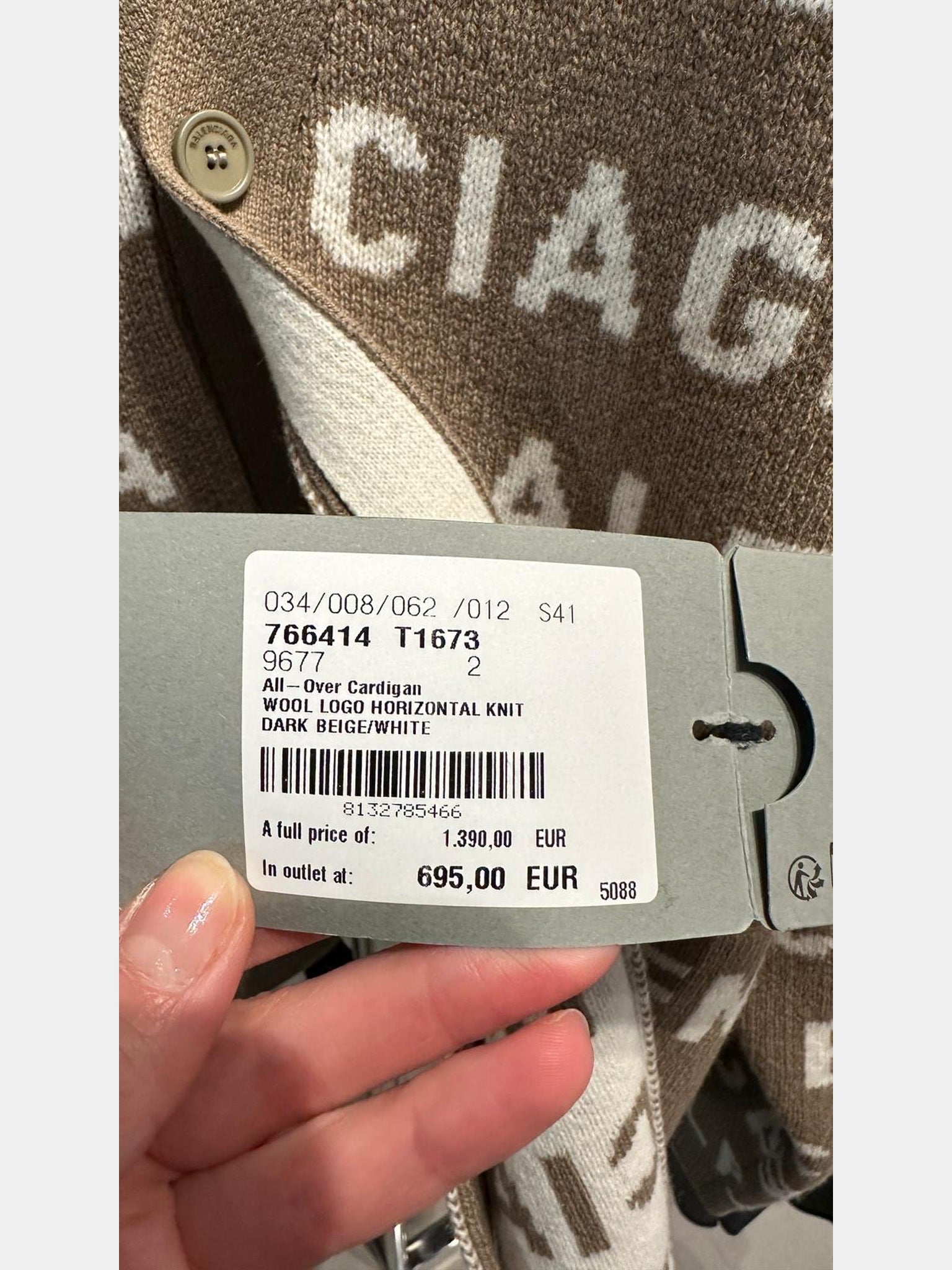 Balenciaga All - Over CardiganBalenciaga