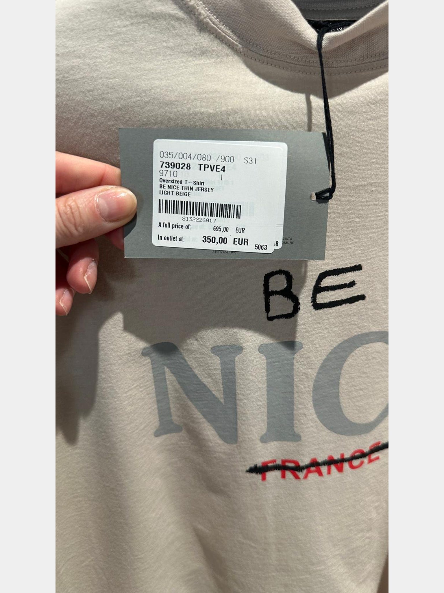 Balenciaga Be Nice Thin JerseyBalenciaga