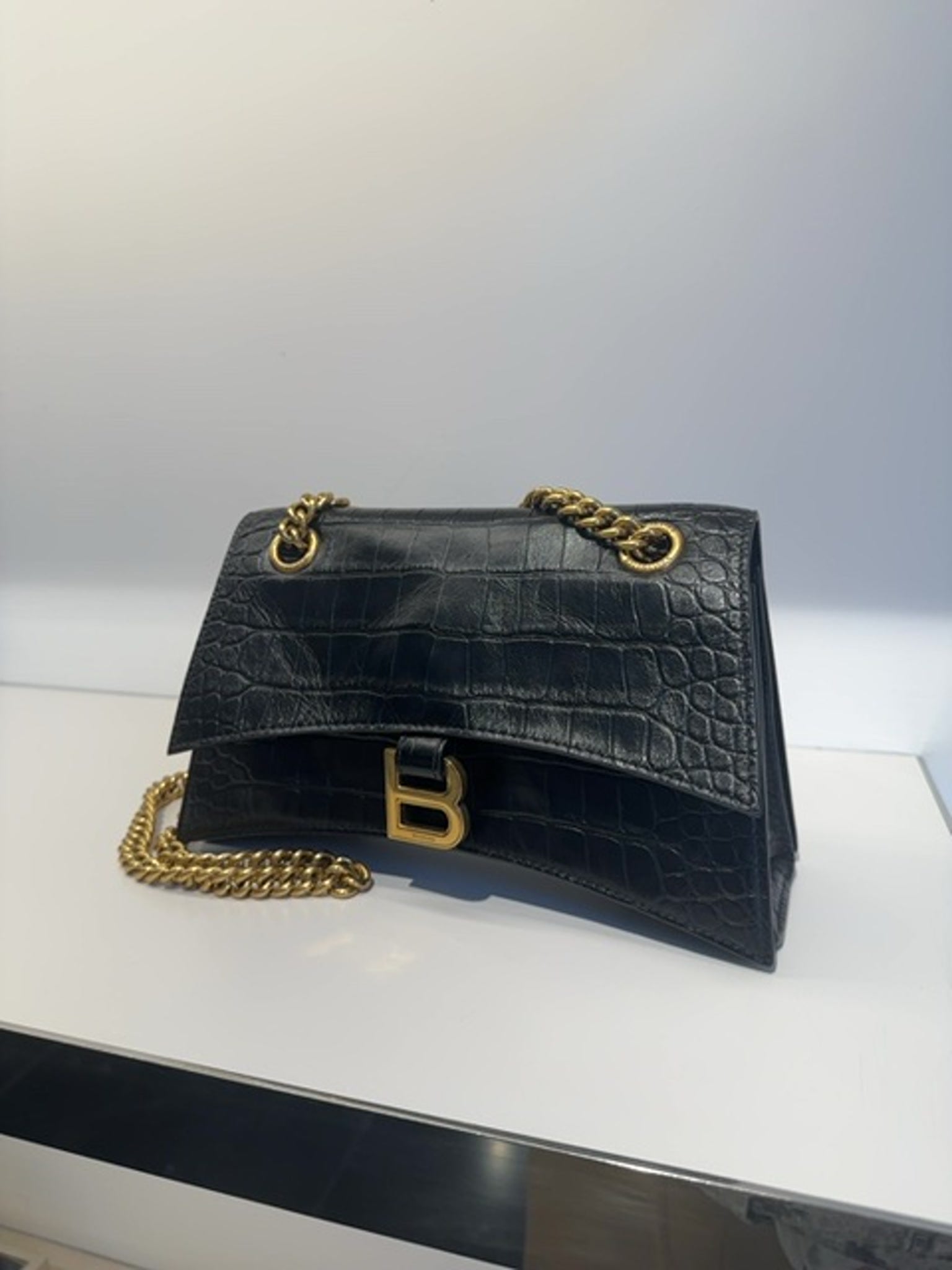 Balenciaga Crush Chain Bag S 1000 U BlackBalenciaga