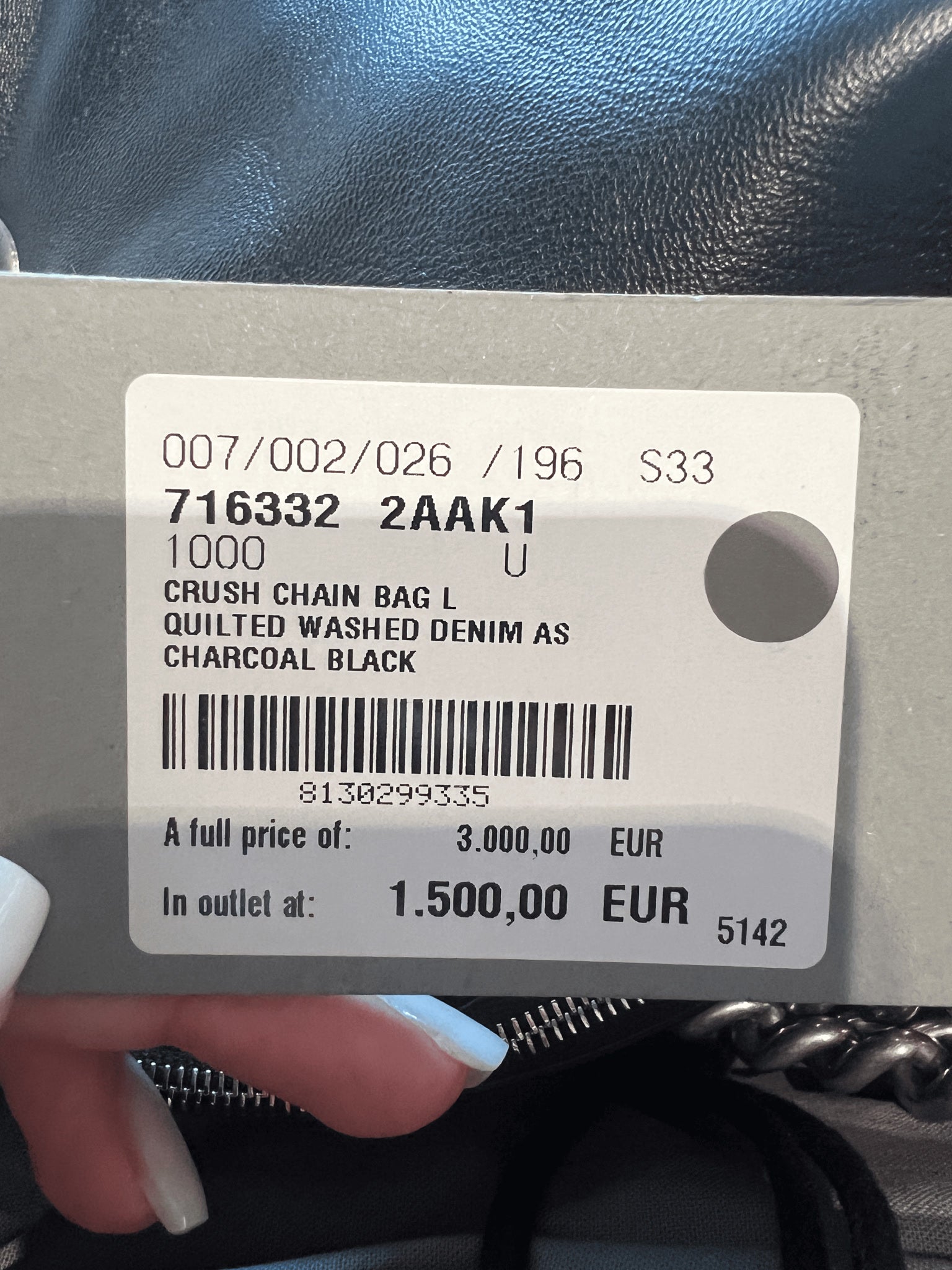Balenciaga Damska torebka Crush Chain czarnaBalenciaga