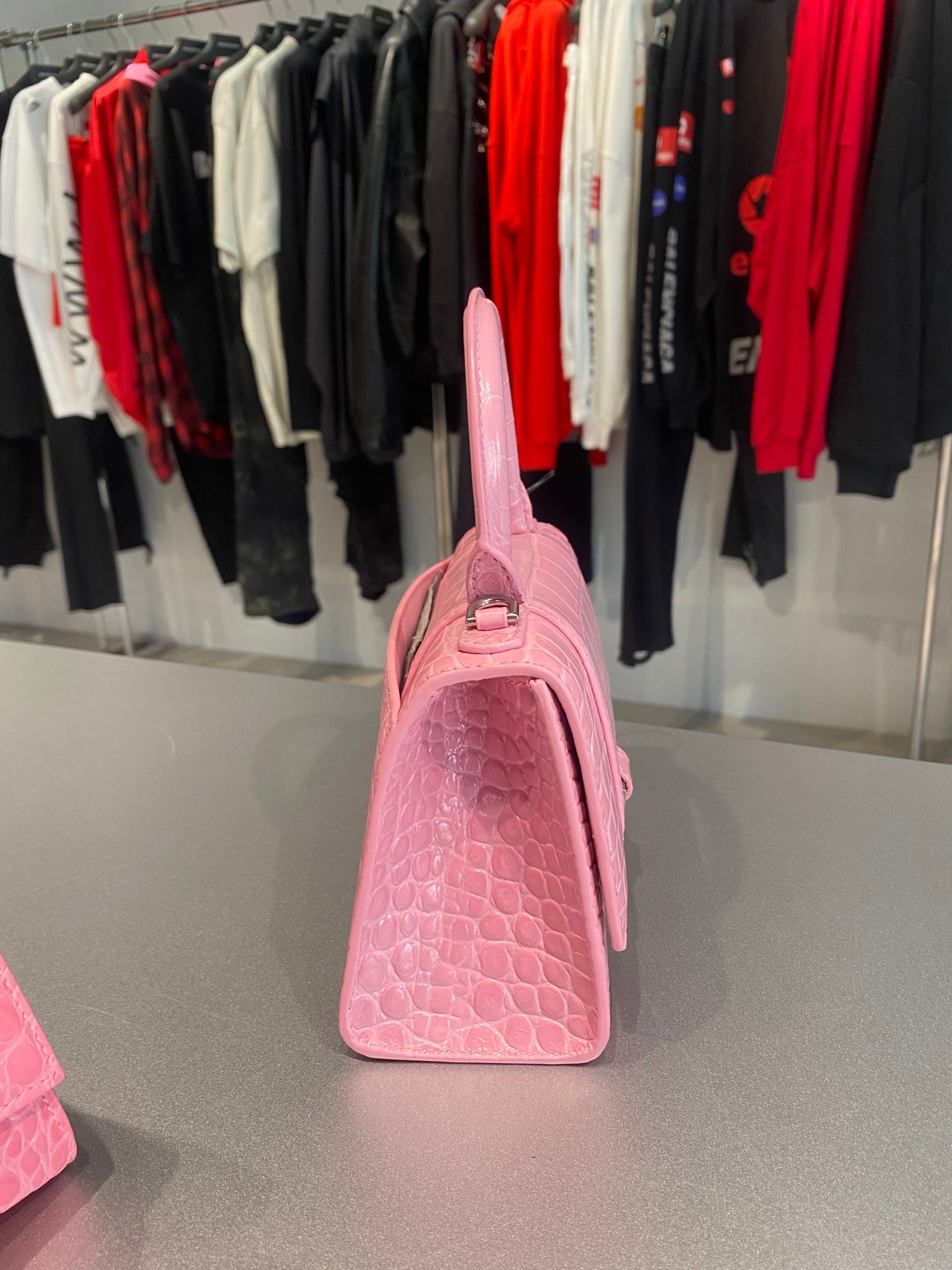 Balenciaga Damska torebka Hourglass Candy PinkBalenciaga