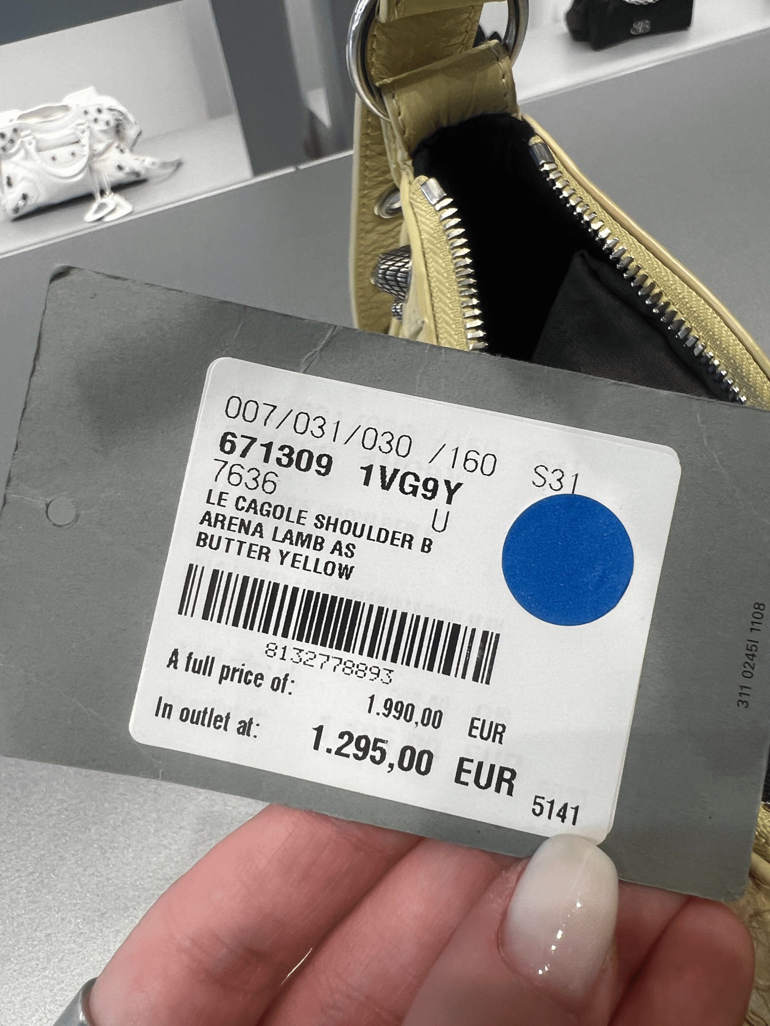 Balenciaga Damska torebka na ramię Butter YellowBalenciaga