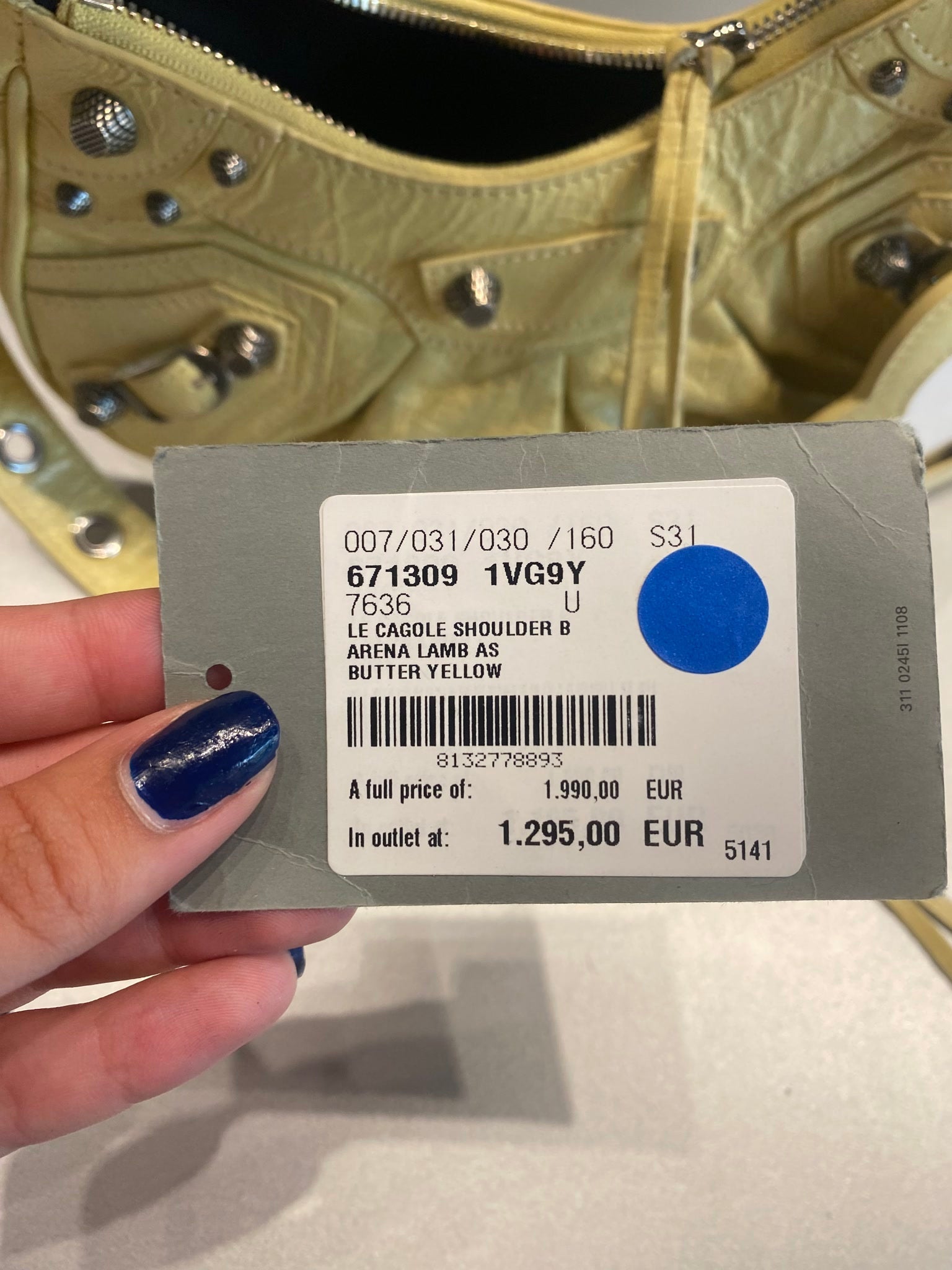 Balenciaga Damska torebka na ramię Butter YellowBalenciaga