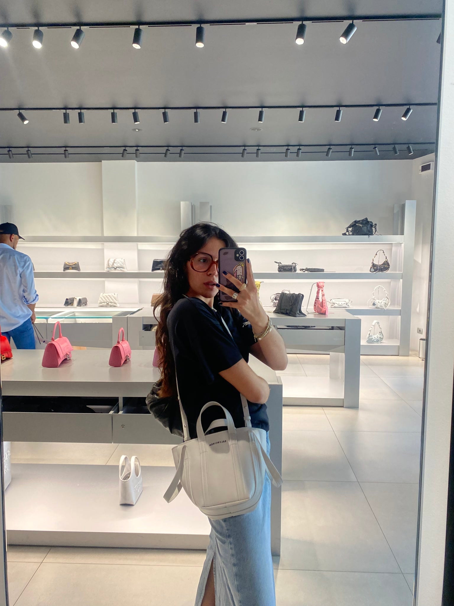 Balenciaga Damska torebka skórzana kredowa białaBalenciaga