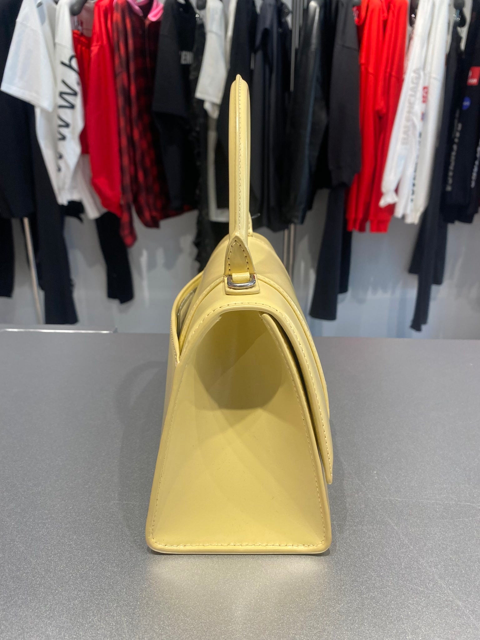 Balenciaga Damska torebka Top Handle żółtyBalenciaga