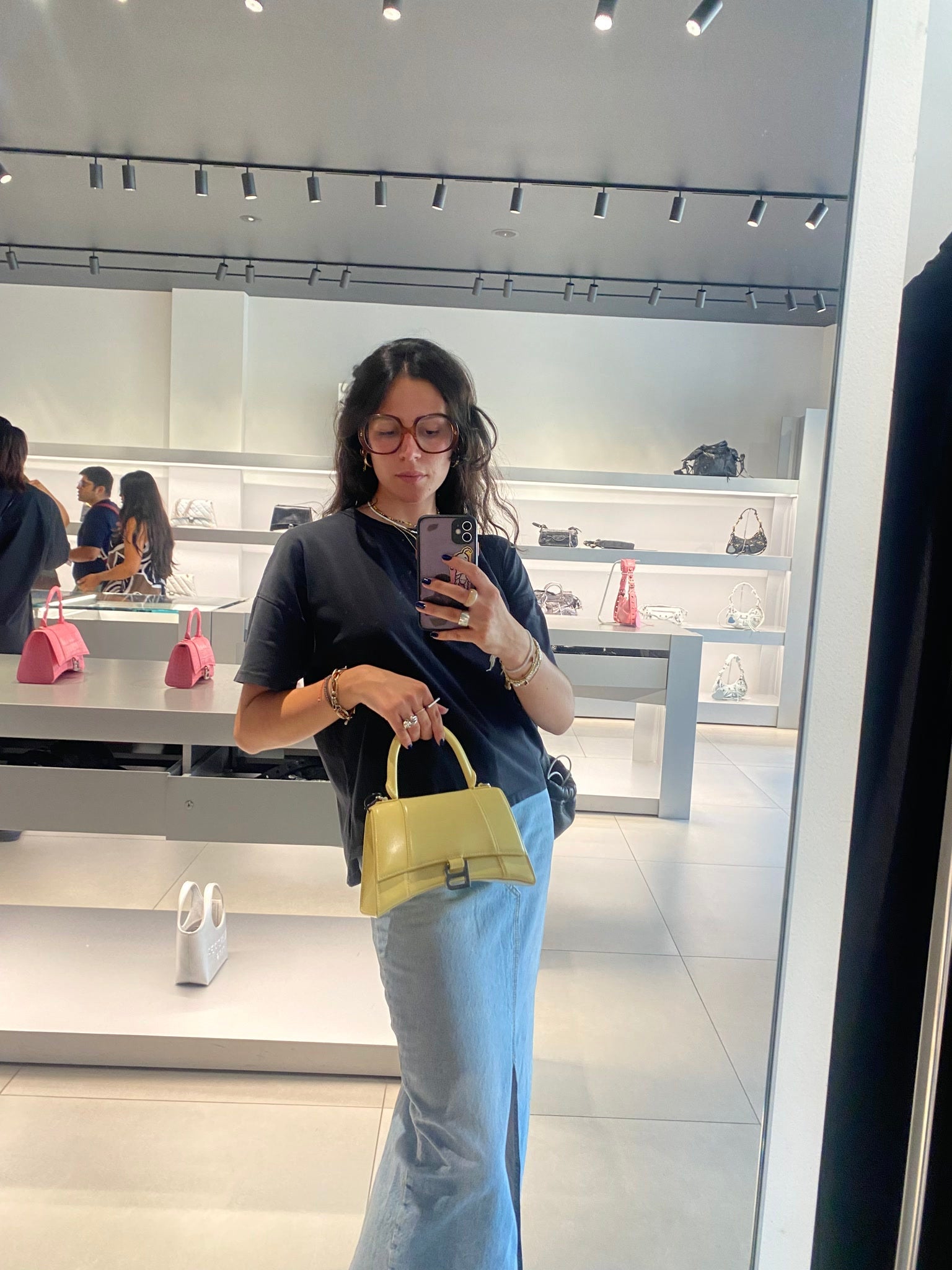 Balenciaga Damska torebka Top Handle żółtyBalenciaga