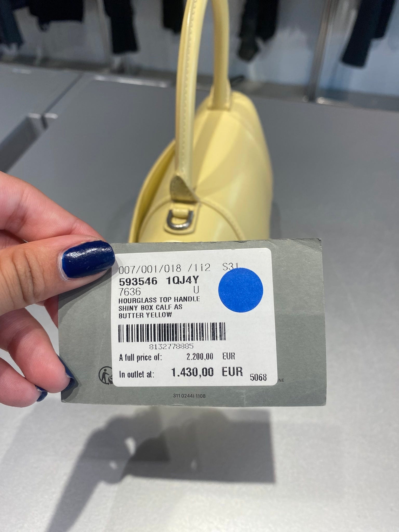 Balenciaga Damska torebka Top Handle żółtyBalenciaga