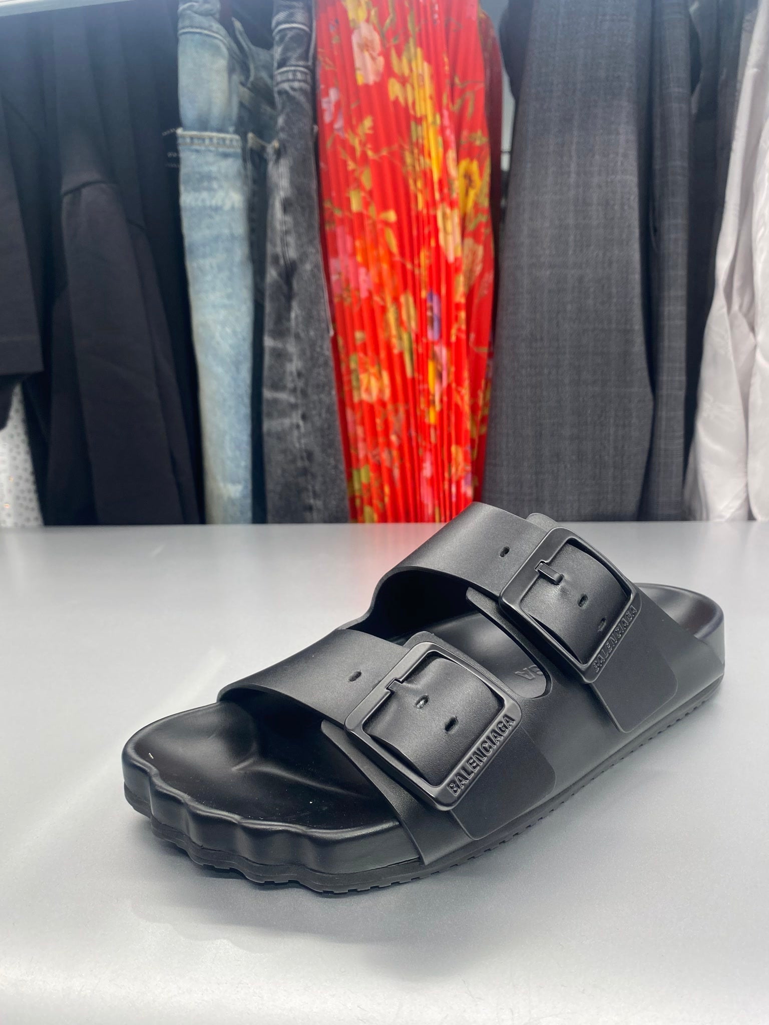 Balenciaga Damskie klapki czarneBalenciaga