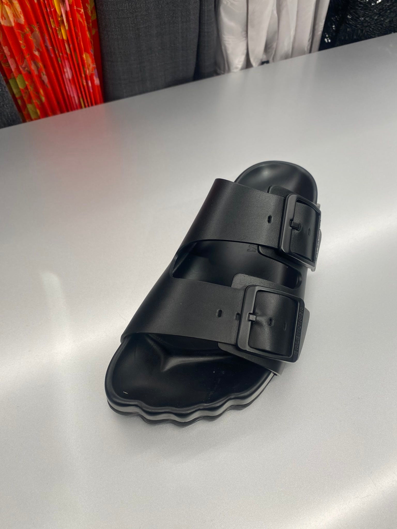 Balenciaga Damskie klapki czarneBalenciaga