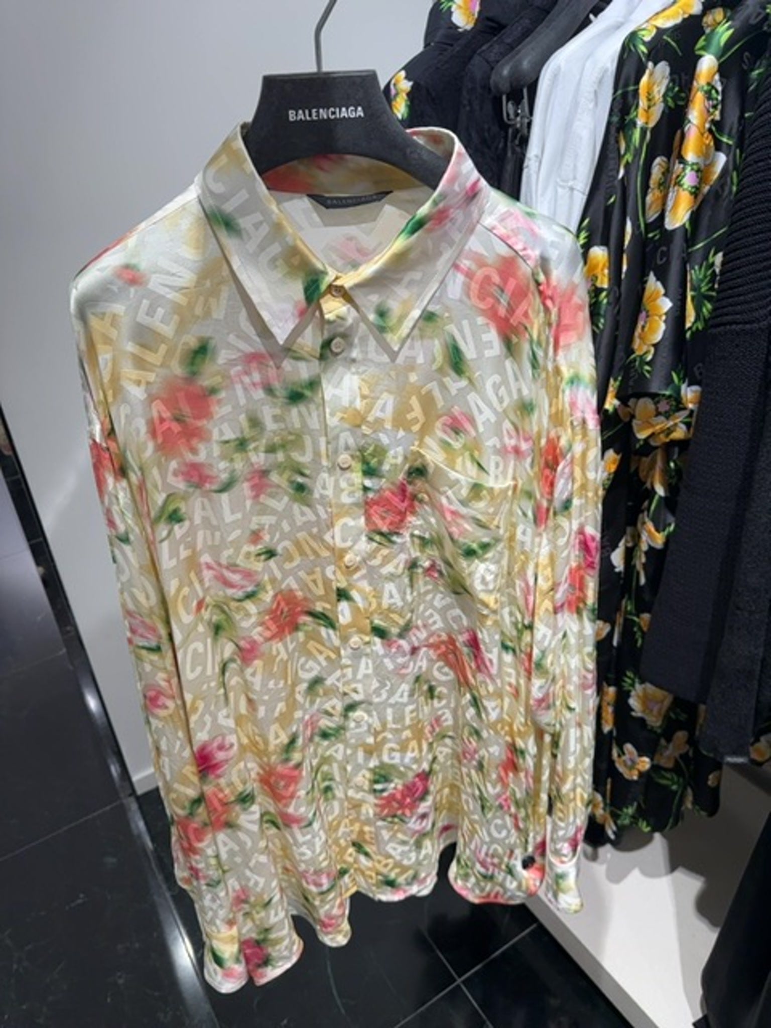 Balenciaga Fluid Blouse Floral CreamBalenciaga