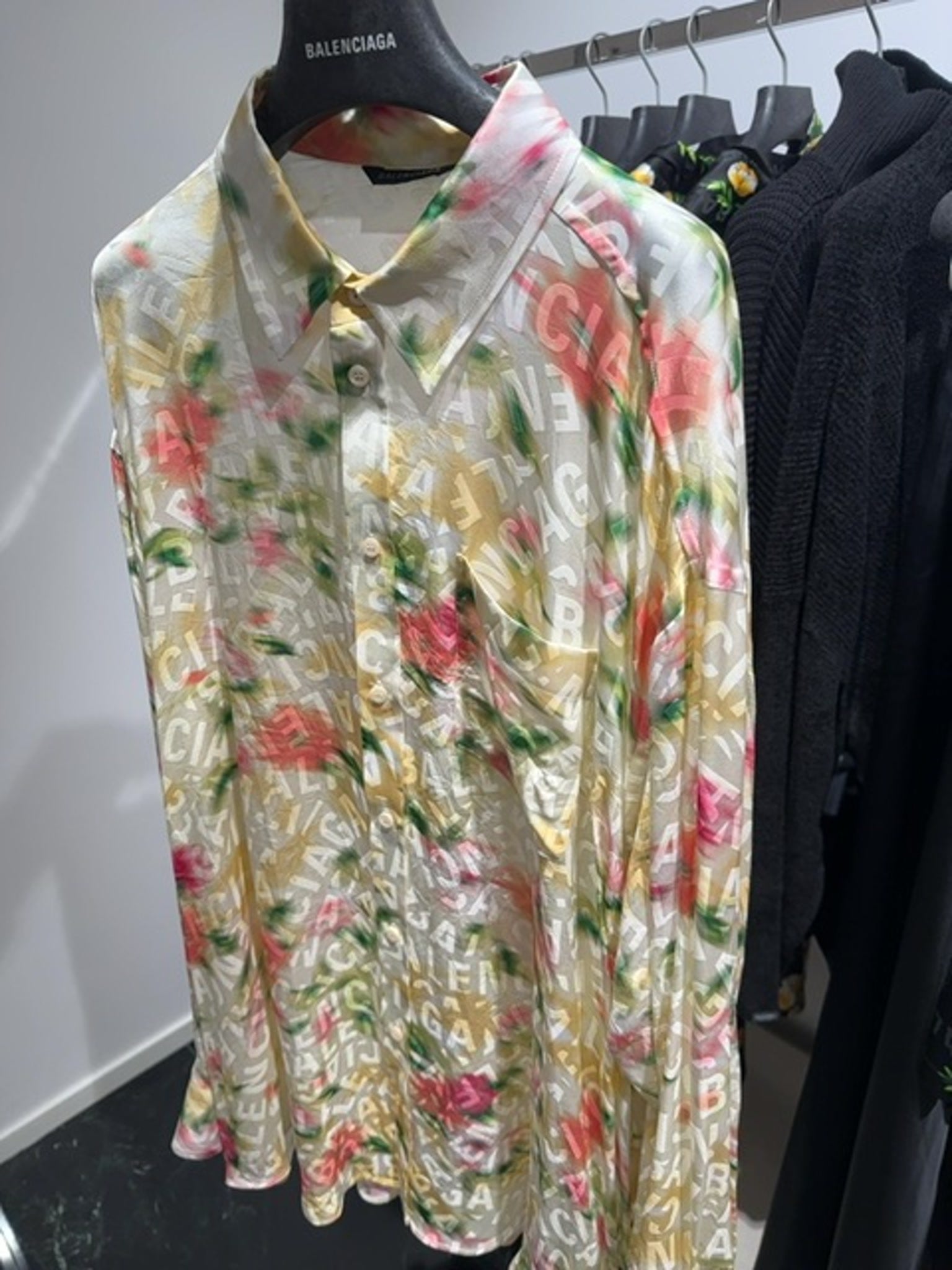 Balenciaga Fluid Blouse Floral CreamBalenciaga