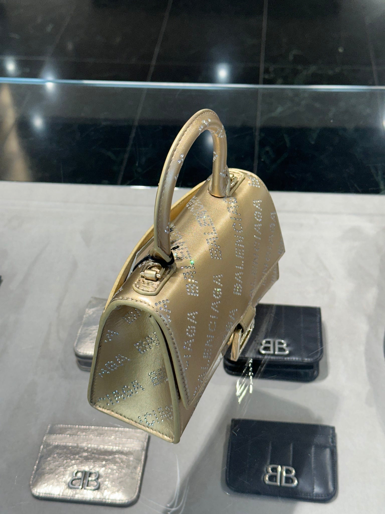 Balenciaga Hourglass Top Handle Bling AlloverBalenciaga