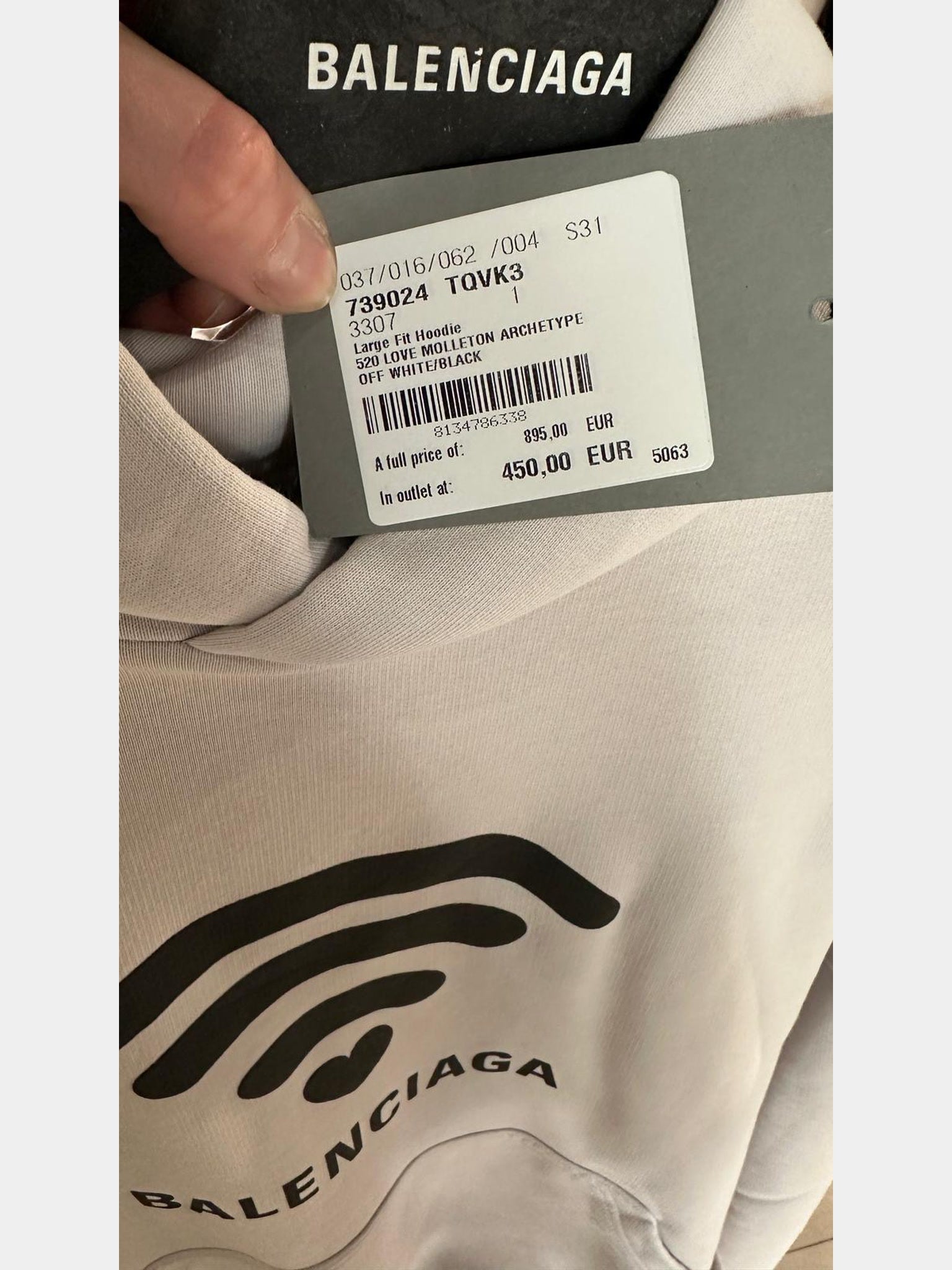 Balenciaga Large Fit HoodieBalenciaga
