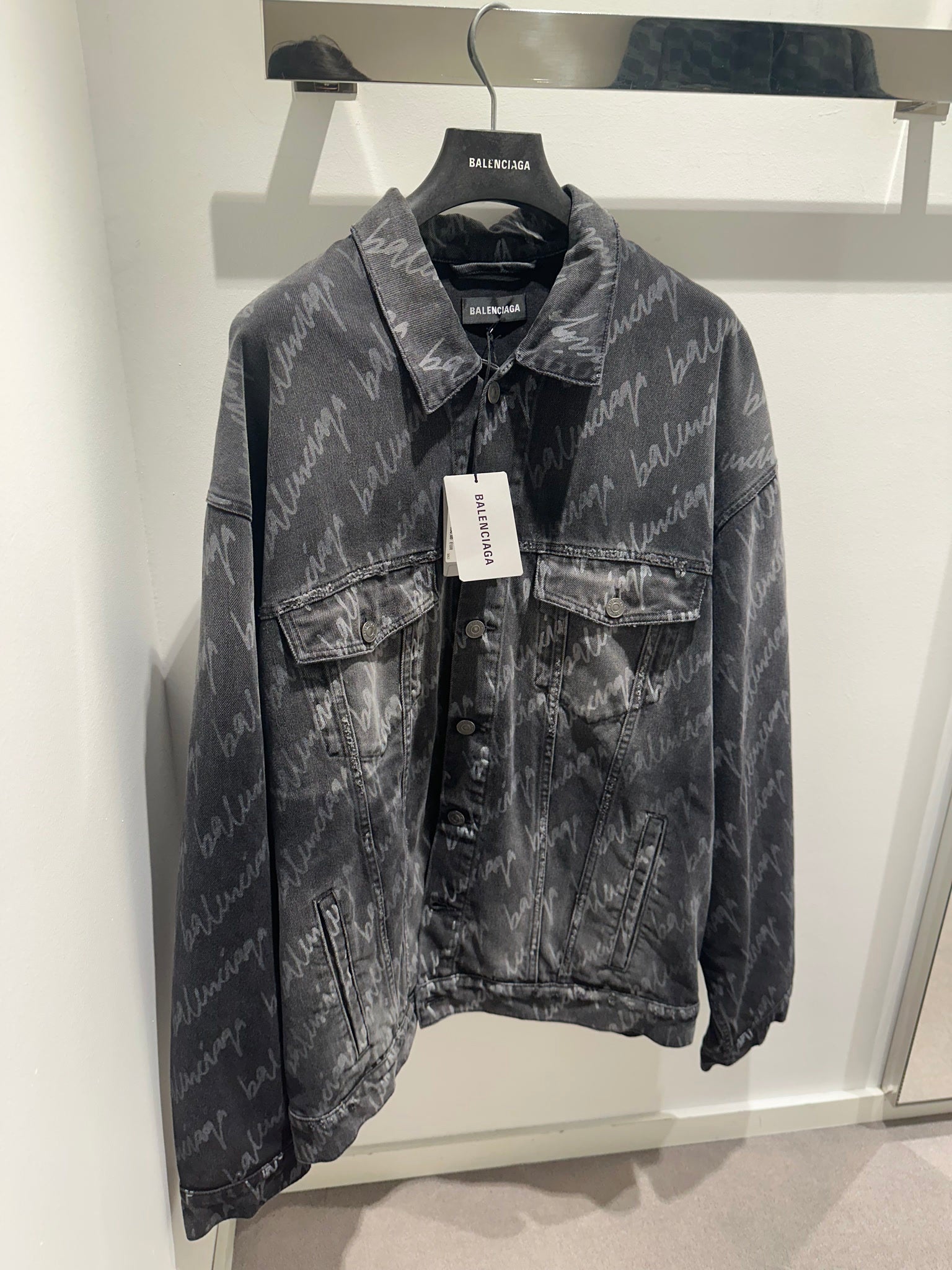 Balenciaga Oversized Jacket Soft Black DenimBalenciaga