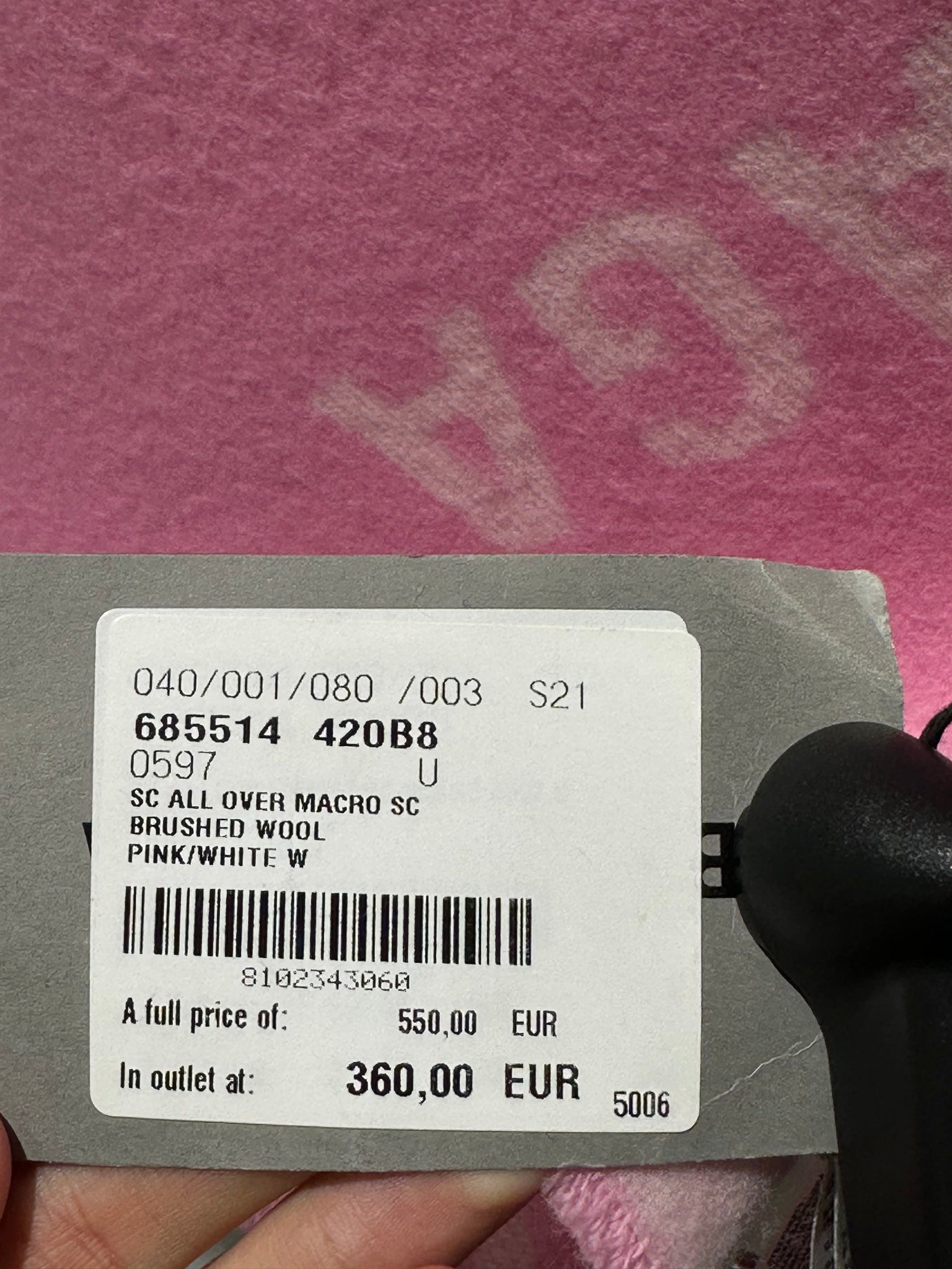Balenciaga pink ScarfBalenciaga