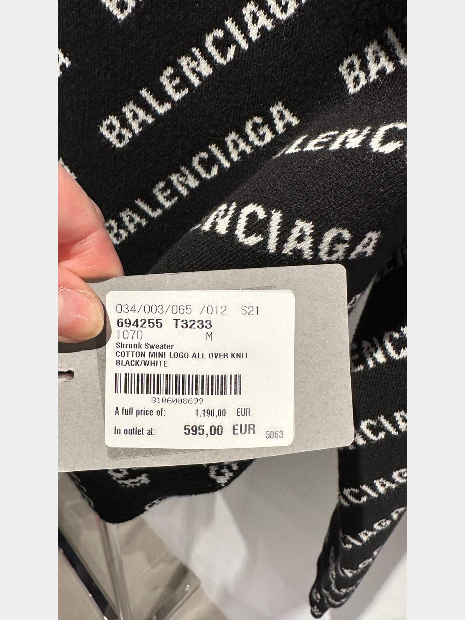 BALENCIAGA Shrunk SweaterBALENCIAGA