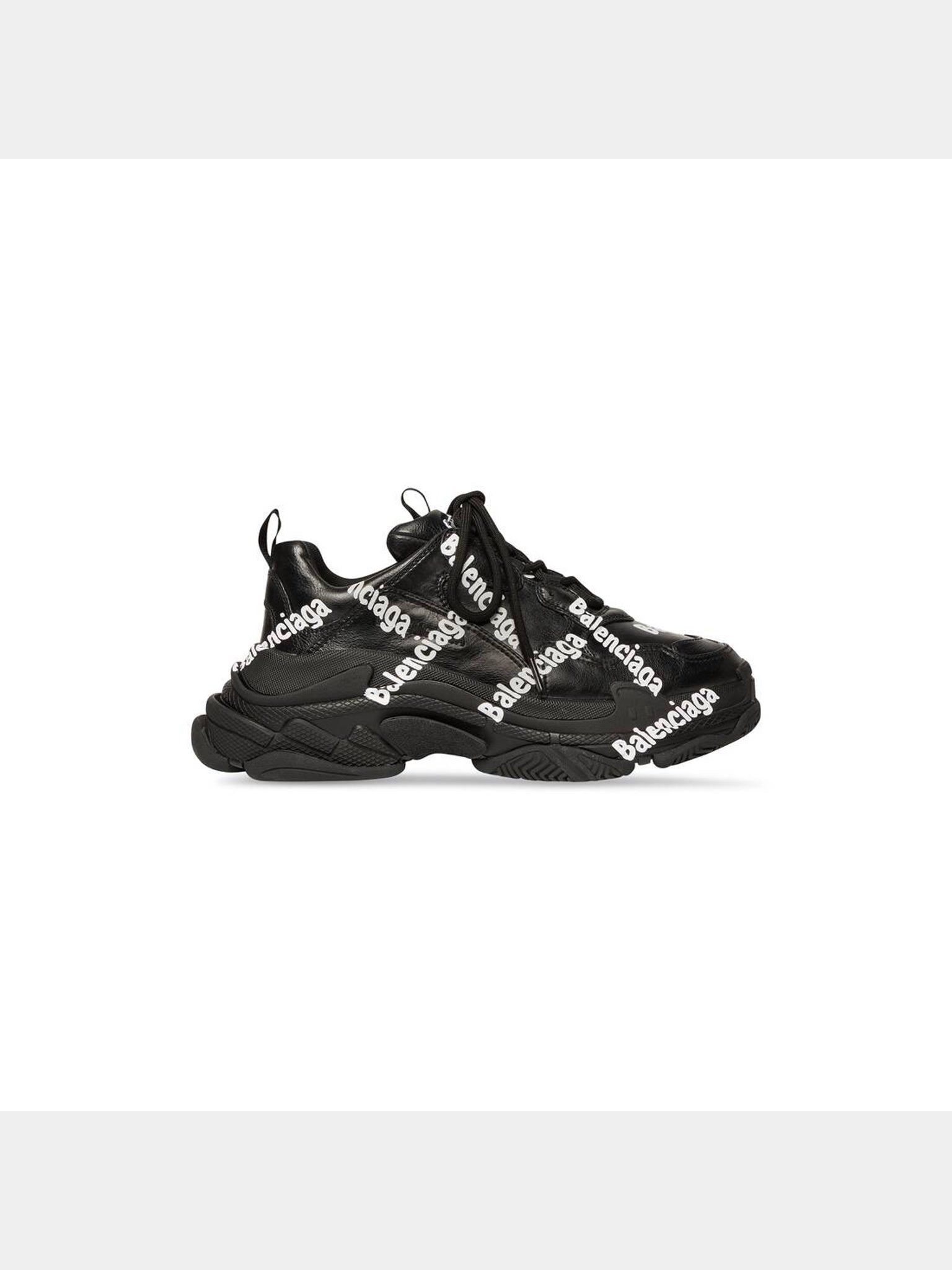 Balenciaga Triple S Logotype Sneakers czarneBalenciaga