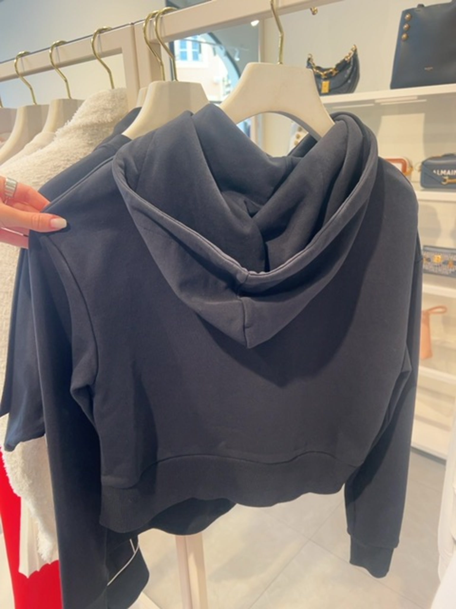 Balmain Damska bluza z kapturem czarnaBalmain