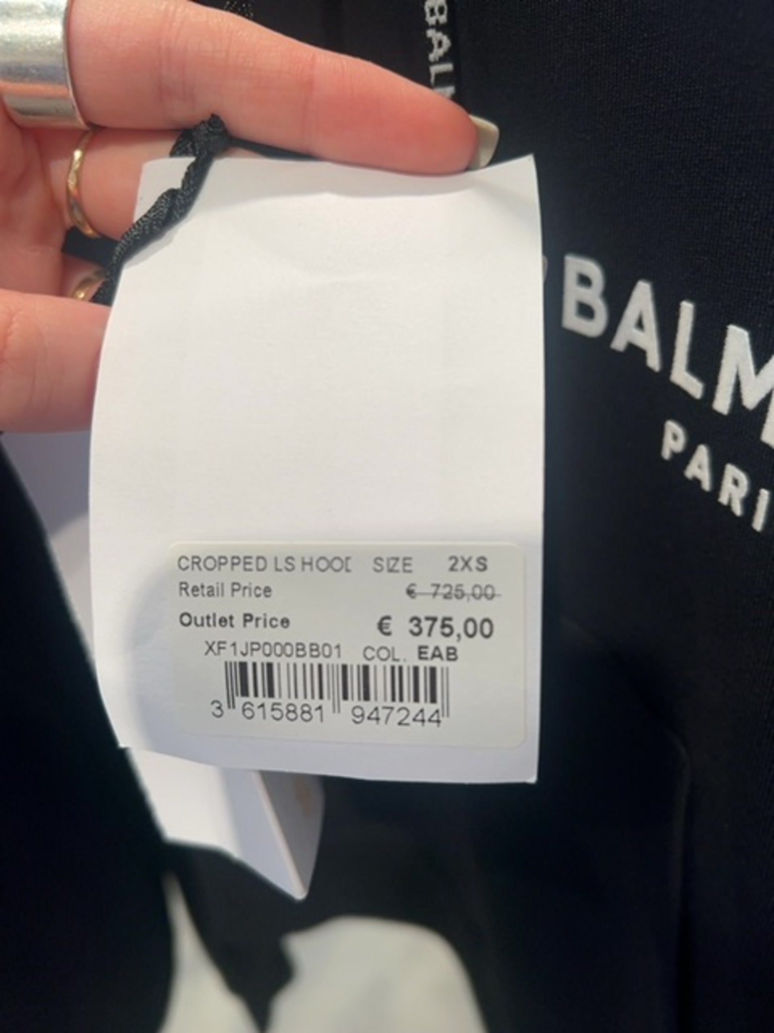 Balmain Damska bluza z kapturem czarnaBalmain