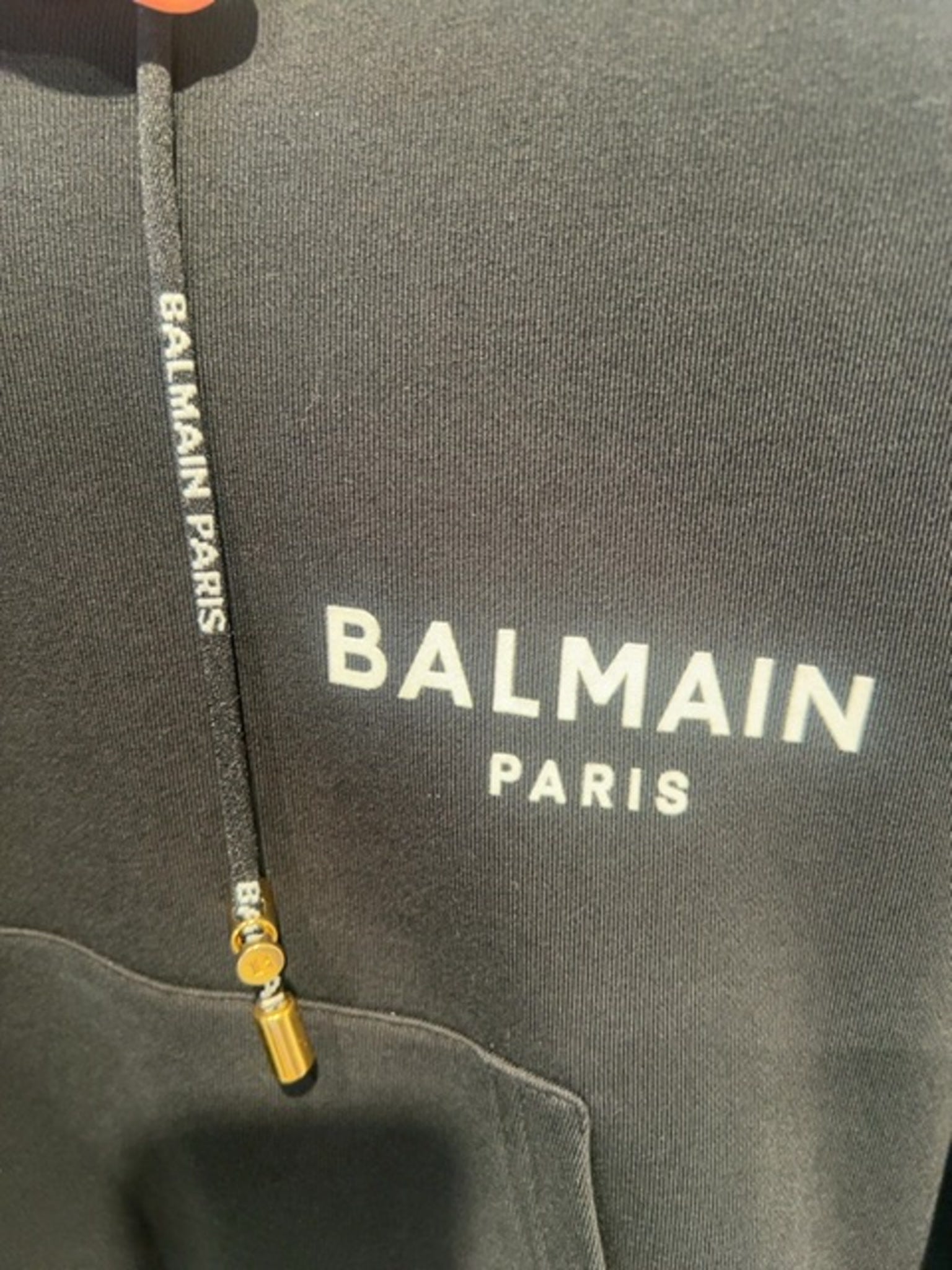 Balmain Damska bluza z kapturem czarnaBalmain