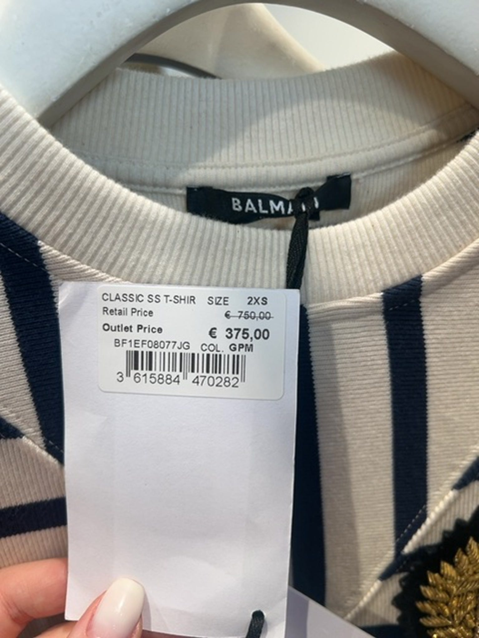 Balmain Damska koszulka klasycznaBalmain