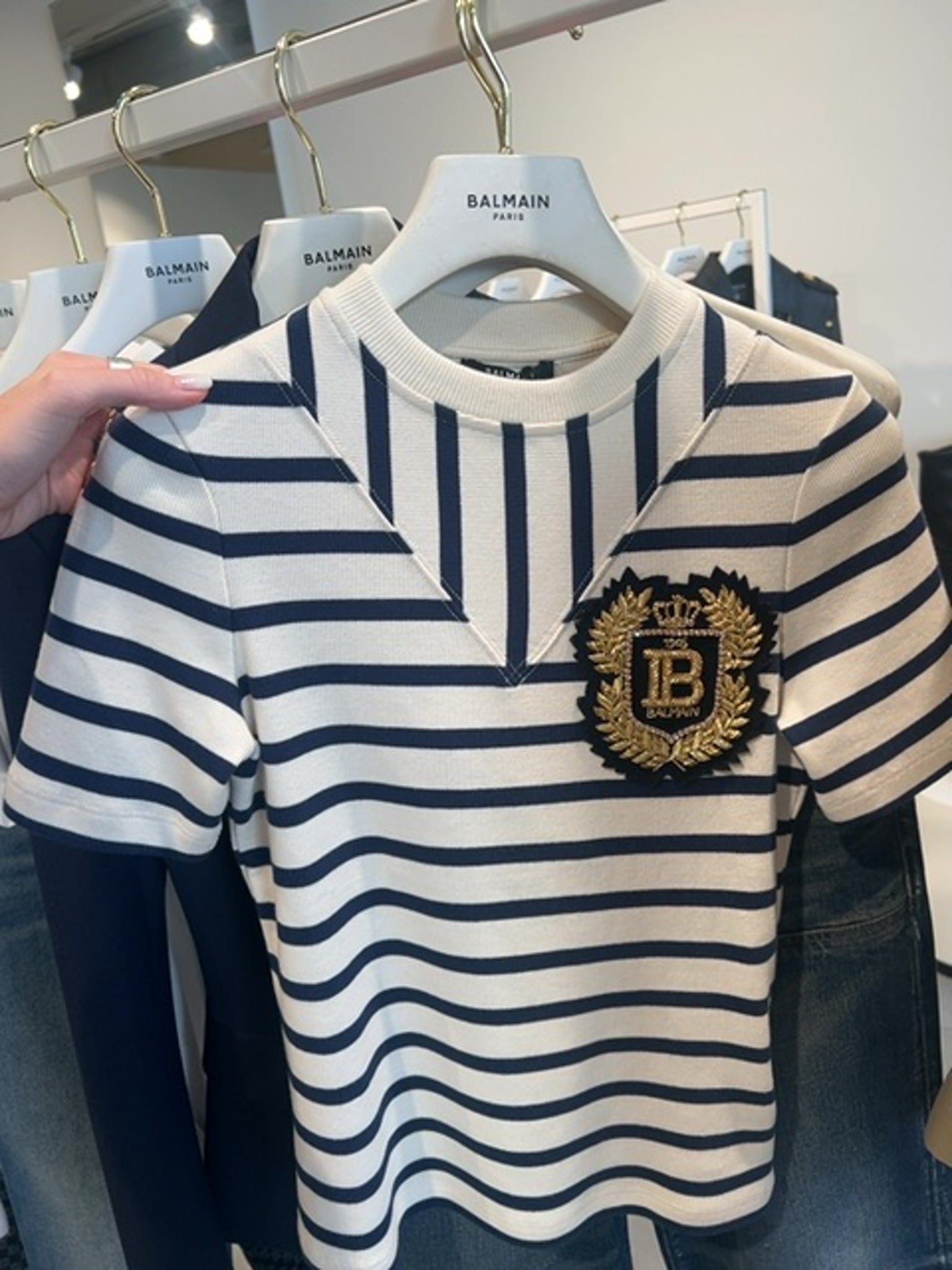 Balmain Damska koszulka klasycznaBalmain