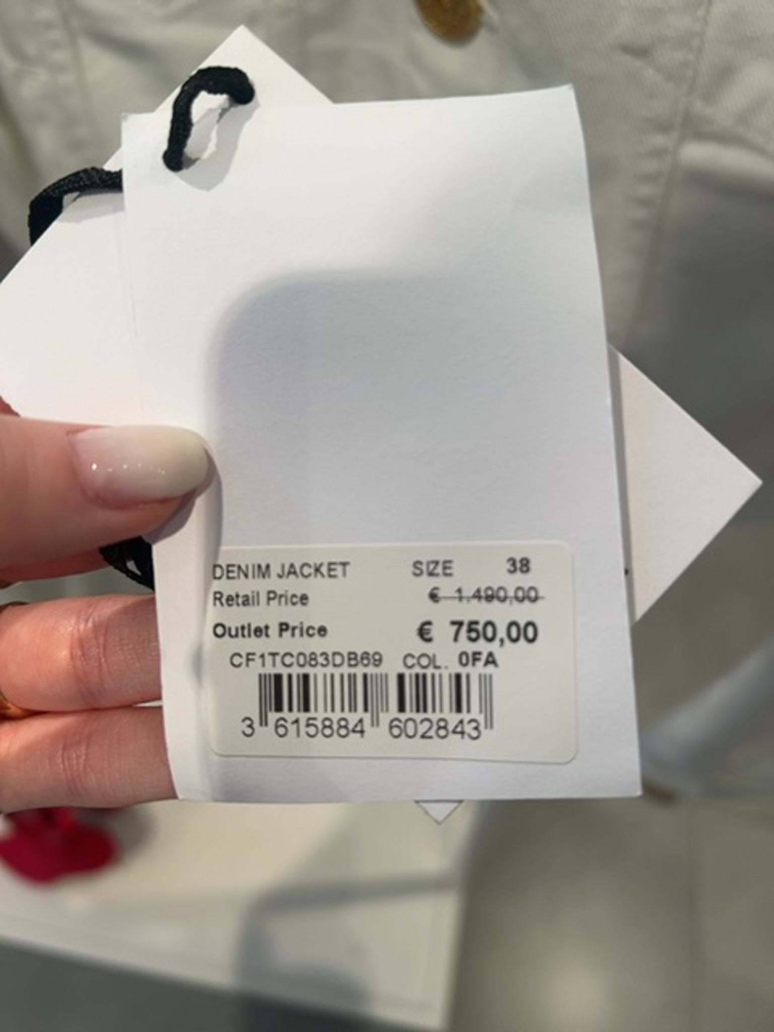 Balmain Damska kurtka jeansowa białaBalmain