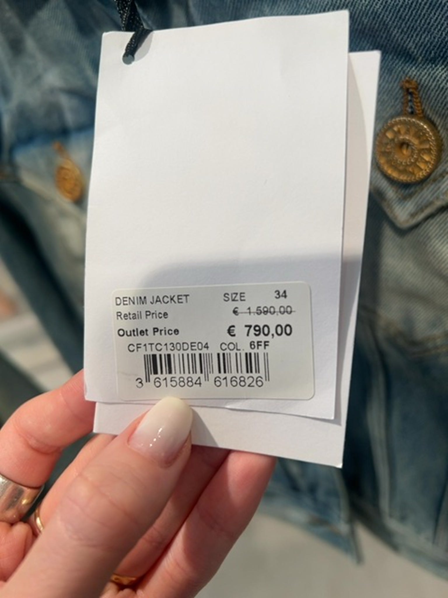Balmain Damska kurtka jeansowa błękitnaBalmain