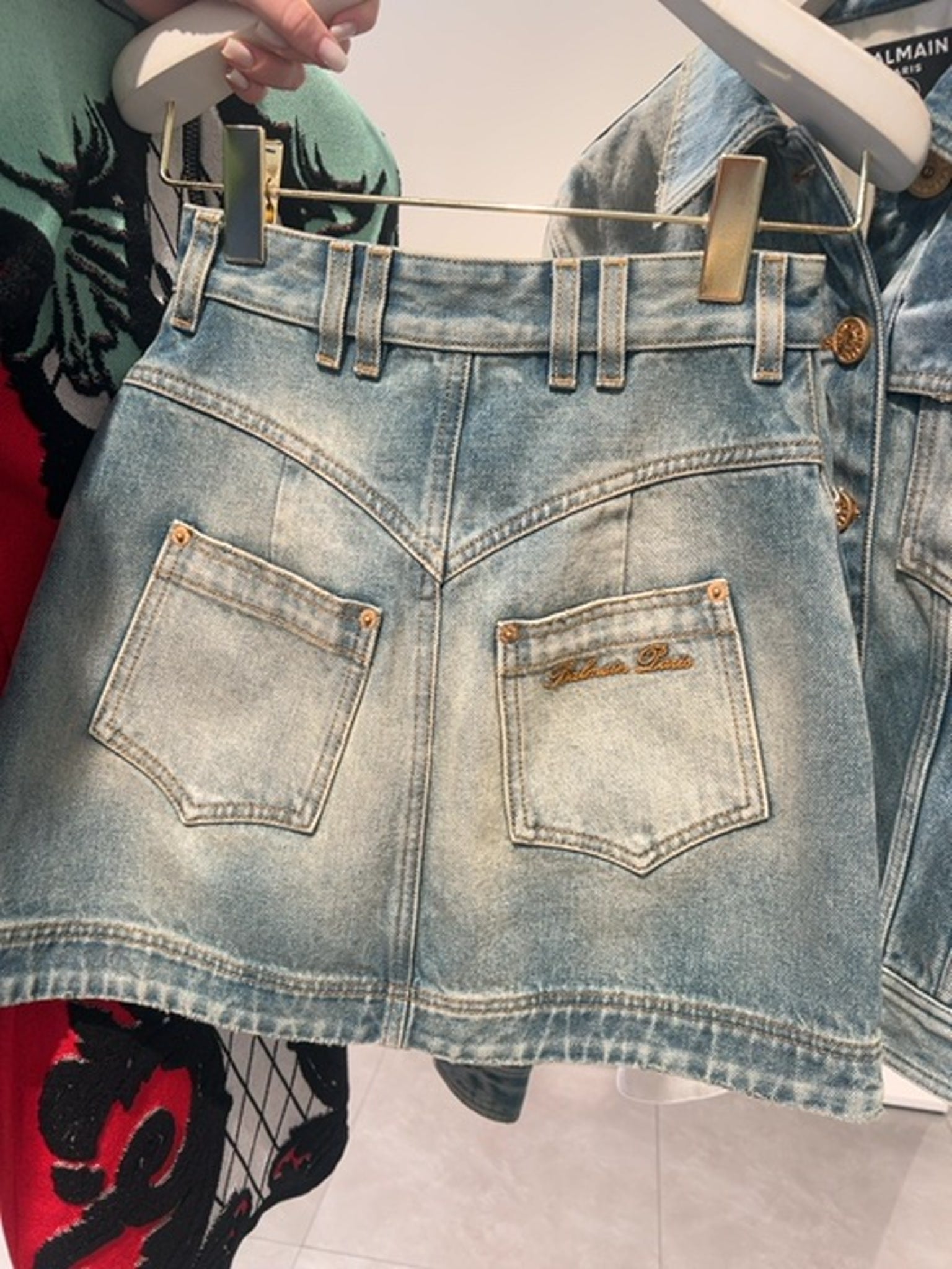 Balmain Damska spódnica mini denimBalmain