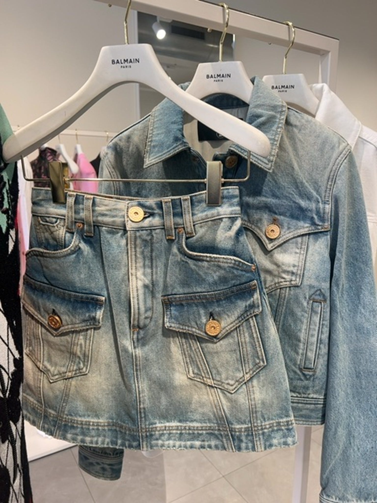 Balmain Damska spódnica mini denimBalmain