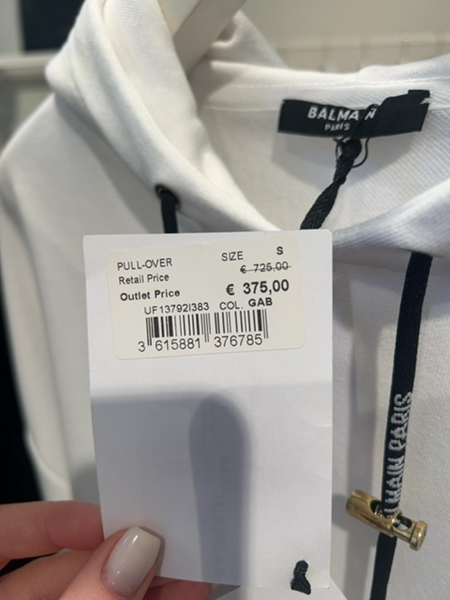 Balmain Damski Pull - over BiałyBalmain