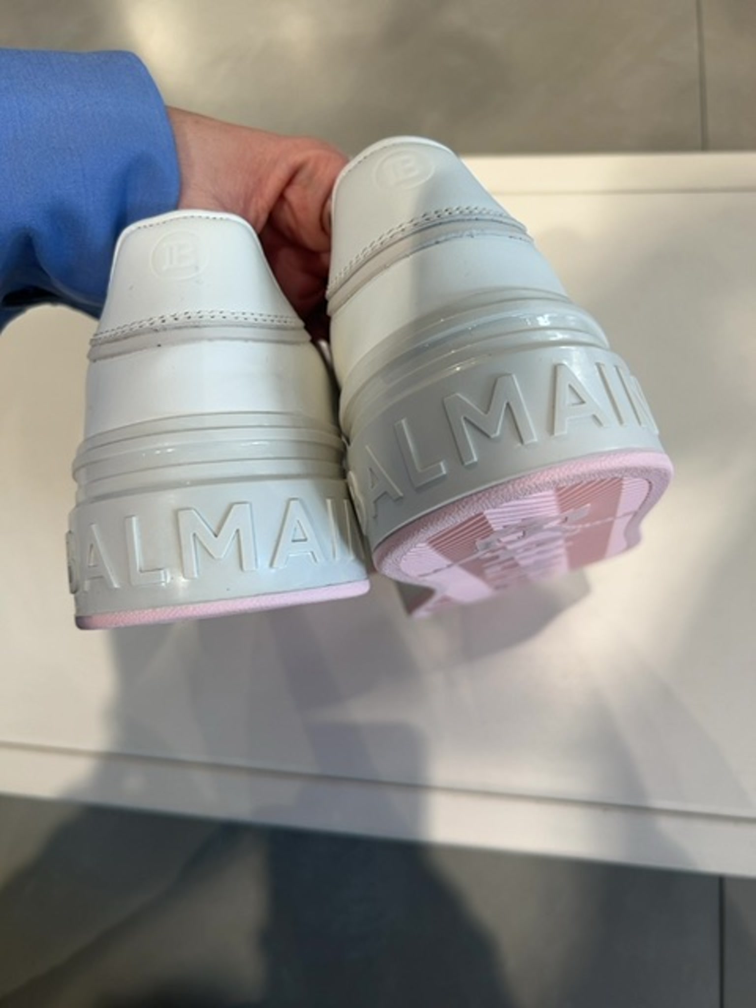Balmain Damskie buty Court skórzane różoweBalmain