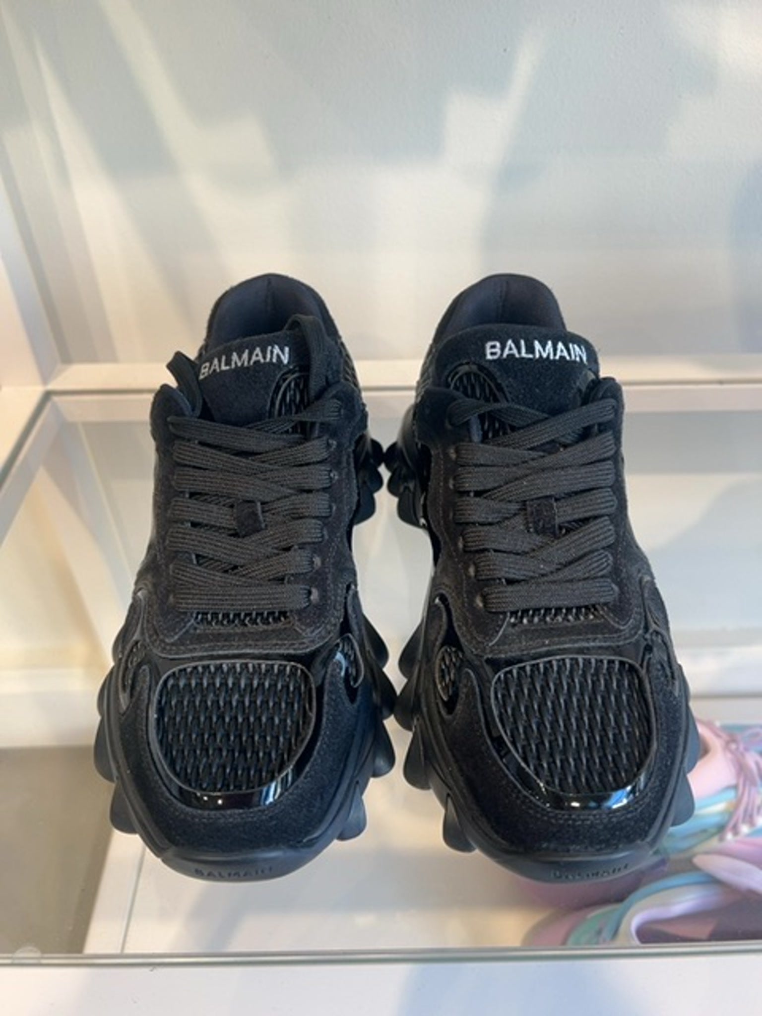 Balmain Damskie sznurowane półbuty czarneBalmain