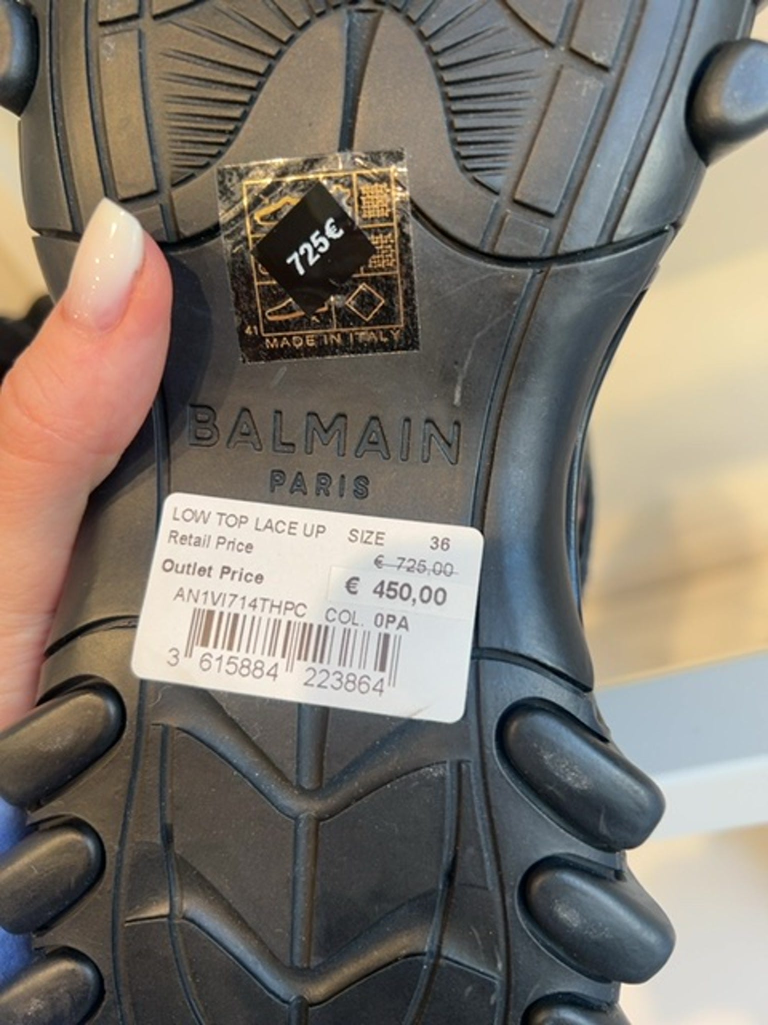 Balmain Damskie sznurowane półbuty czarneBalmain