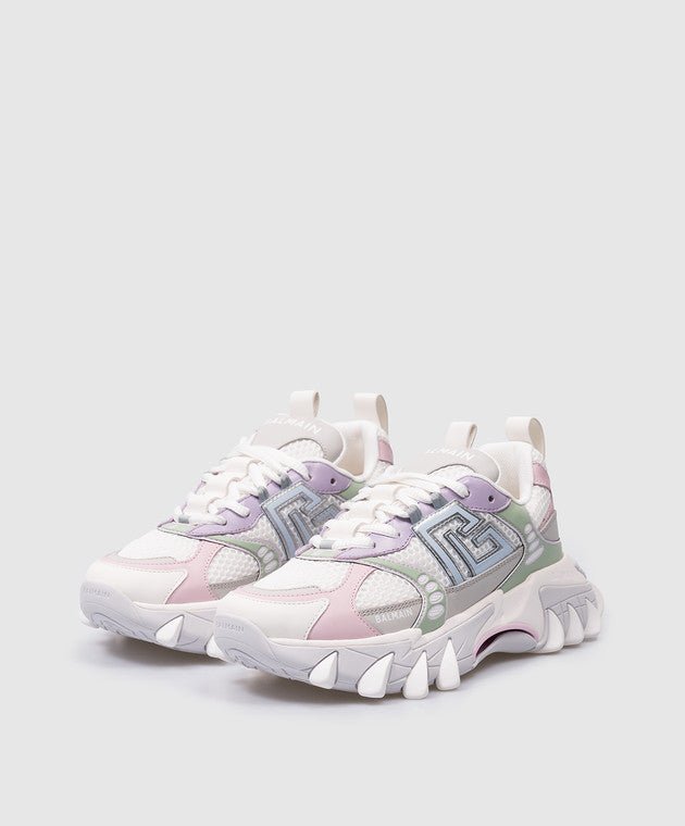 Balmain White B - east PB combo sneakers with logo monogramBalmain