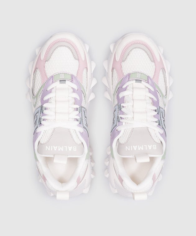 Balmain White B - east PB combo sneakers with logo monogramBalmain