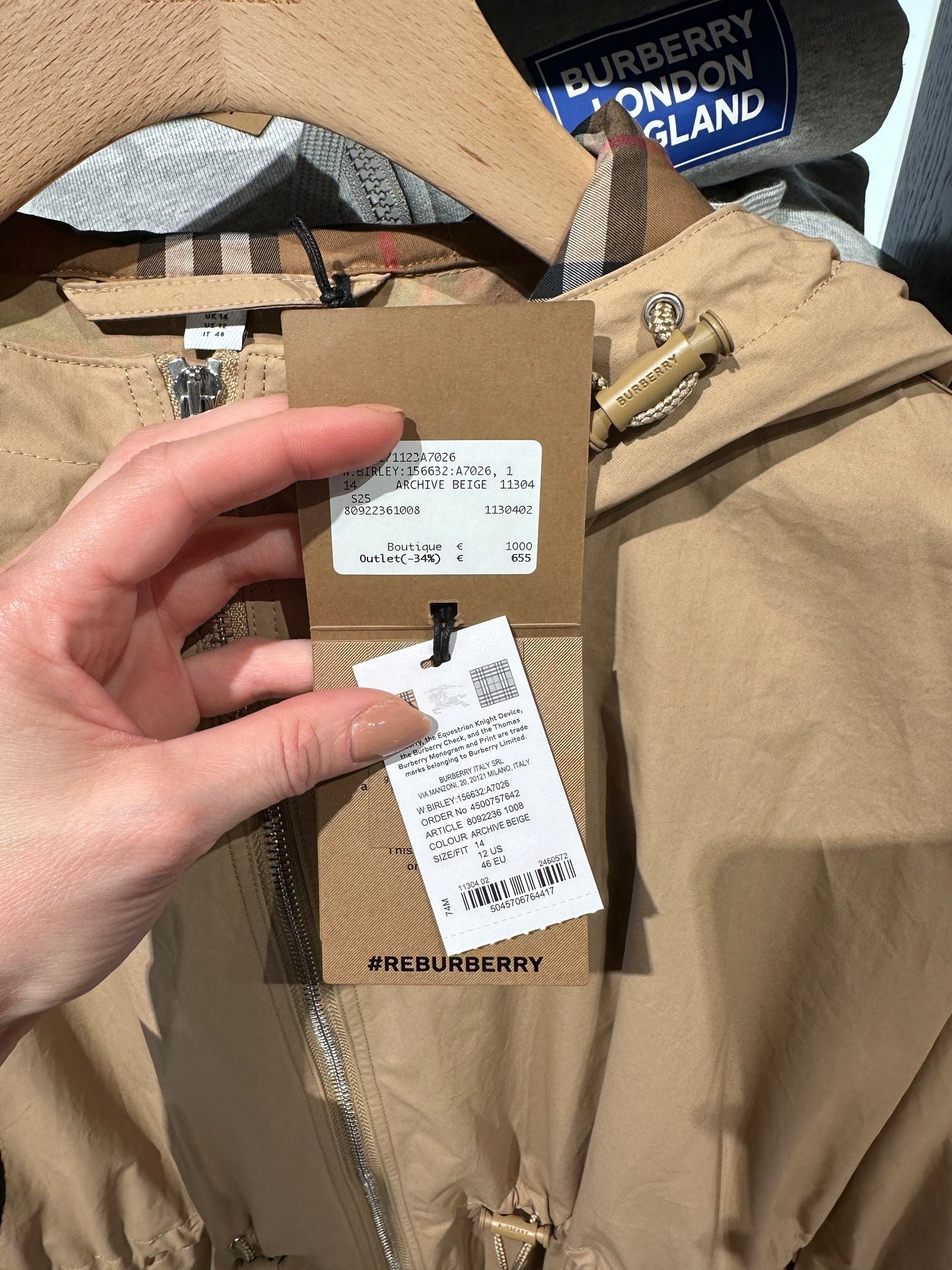 Burberry Birley jacket BeigeBurberry